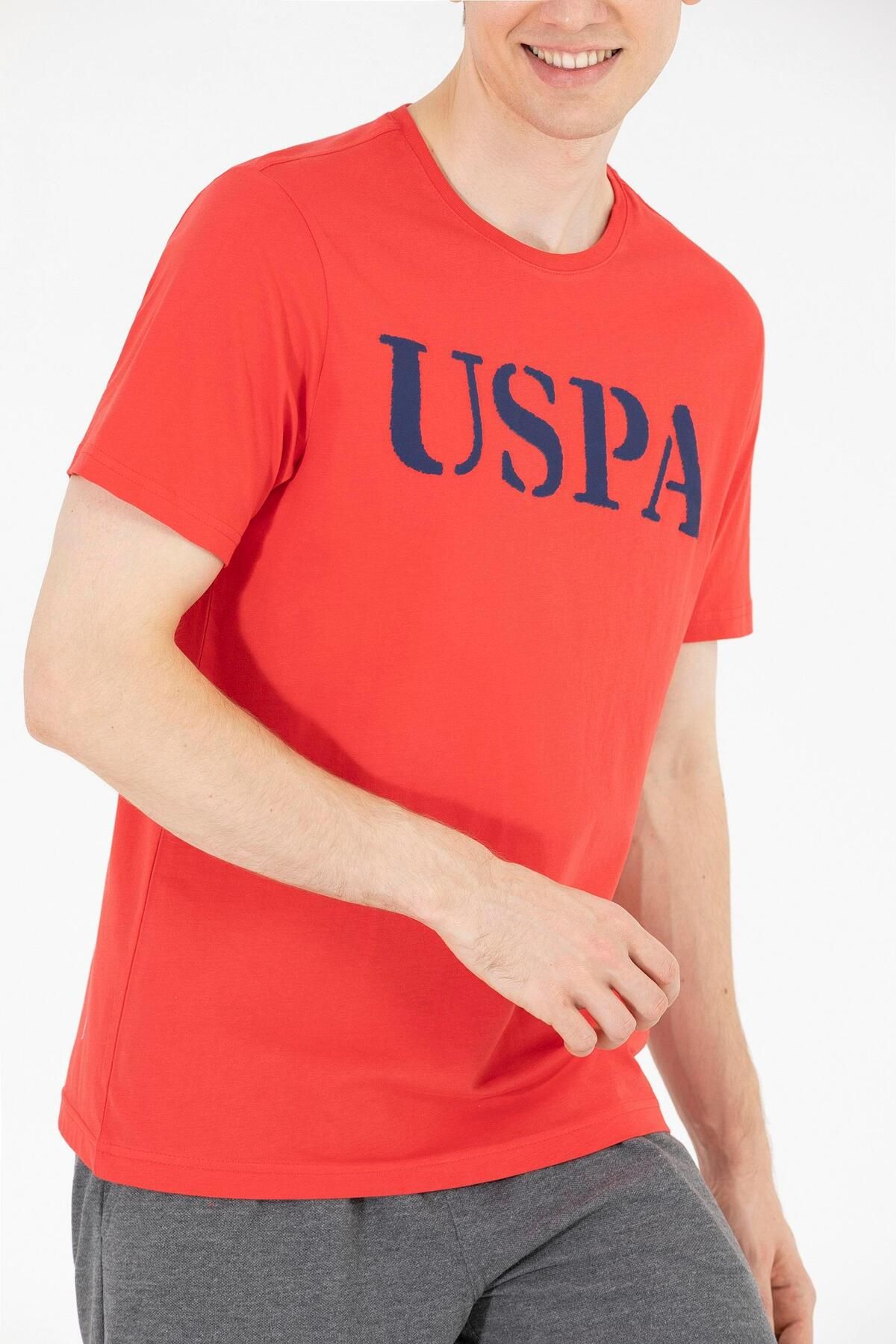 تی شرت قرمز مردانه G081sz011 Vr171 پایه اورجینال U.S. Polo Assn.