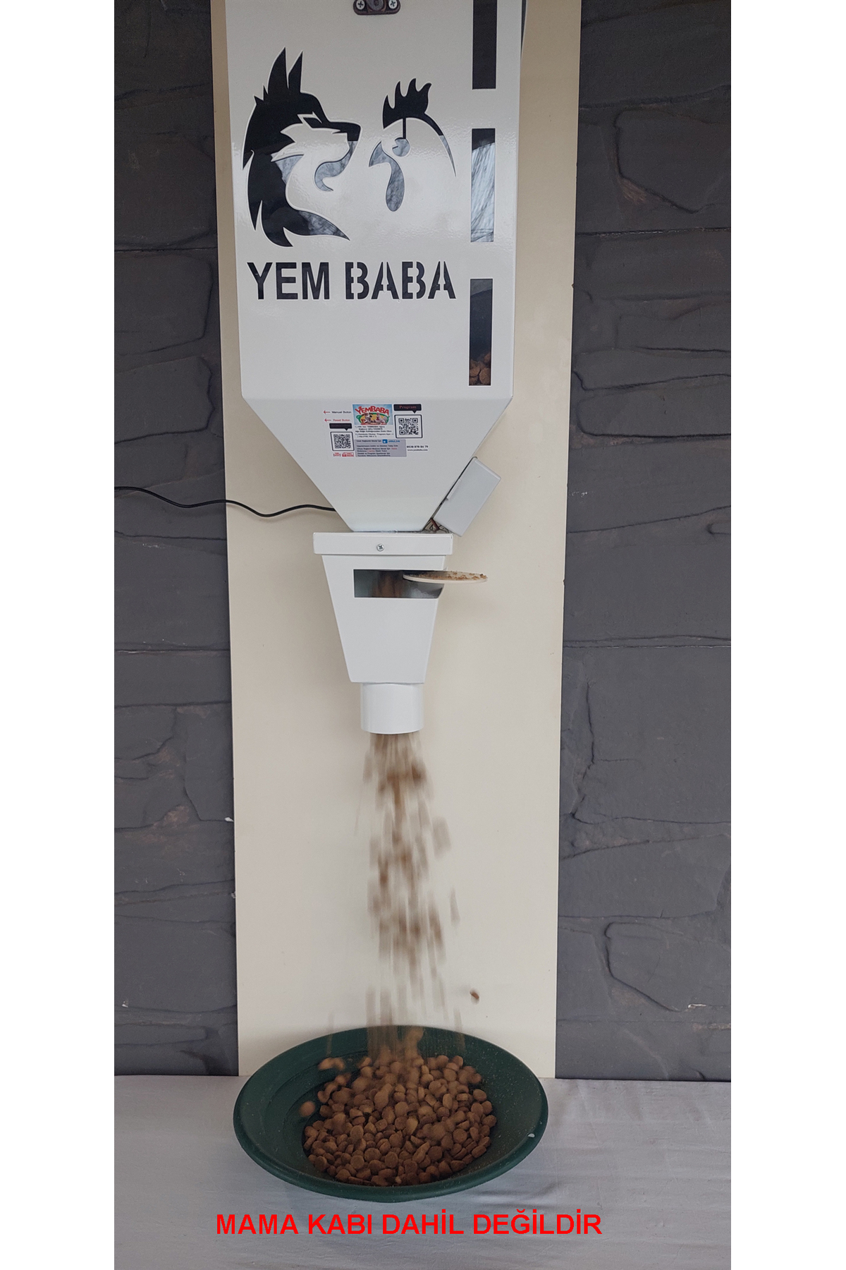 YEM BABA Otomatik Köpek Yem-Mama Makinesi 25 Litre Paslanmaz Alüminyum Hazneli fotoğrafı 4 (önizleme)