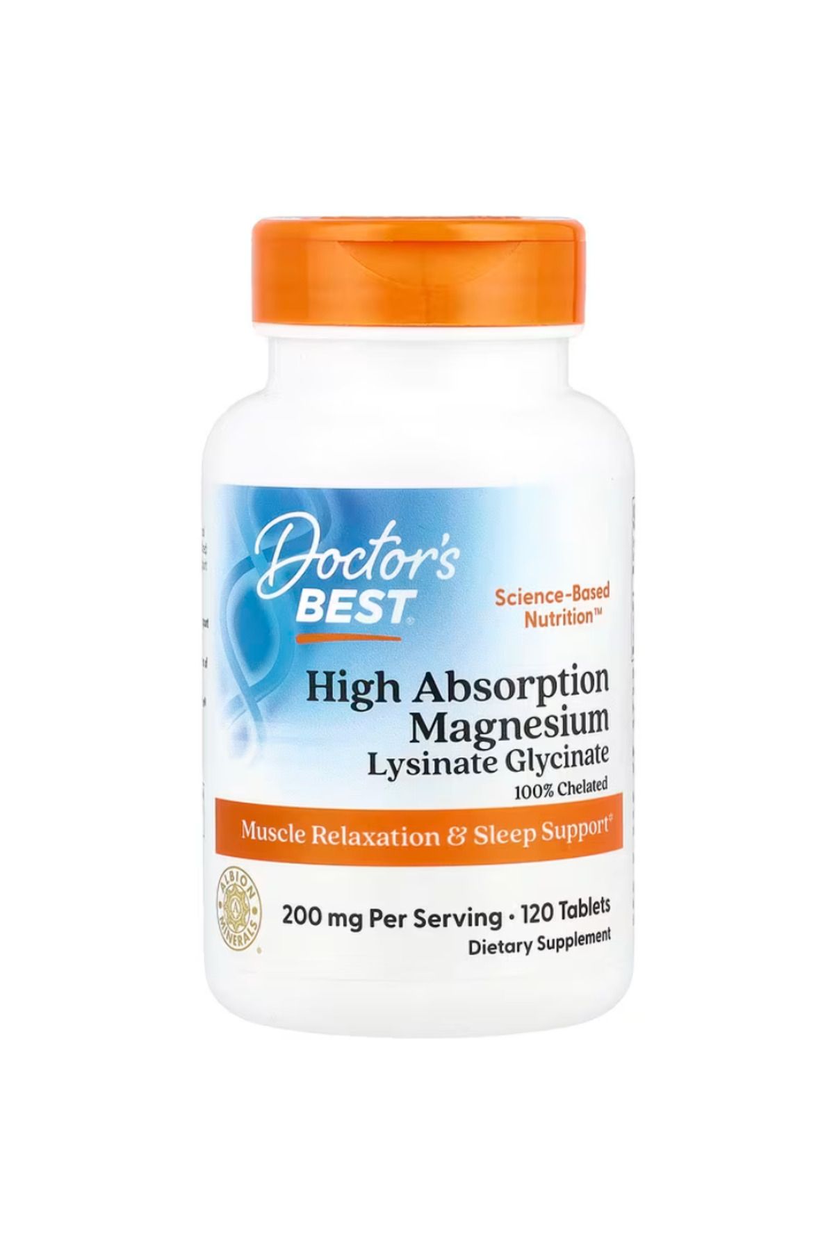 Doctor's Best , High Absorption Magnesiumm, 200 Mg, 120 Tablets vr44