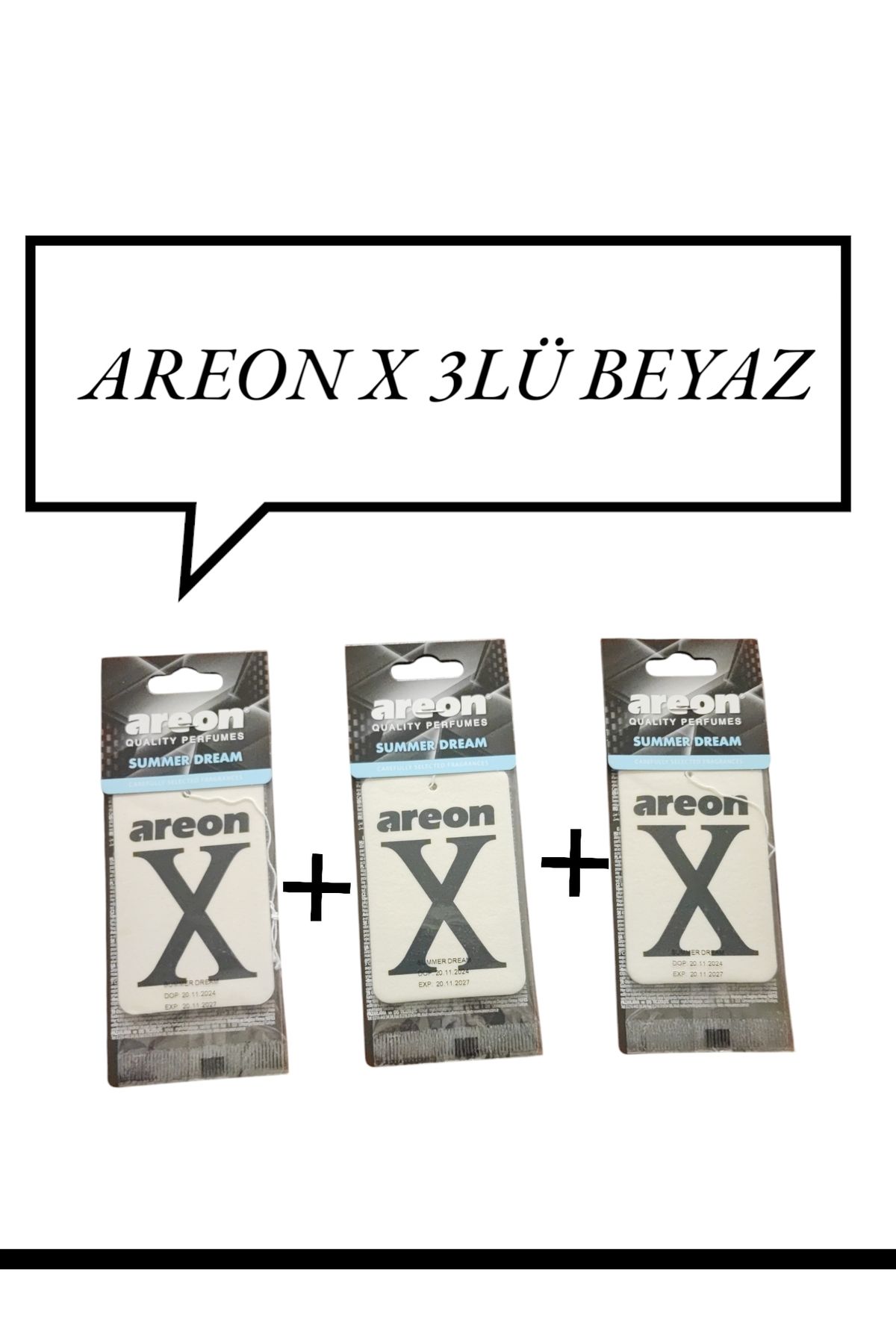 AREON X Beyaz 3LÜ Set