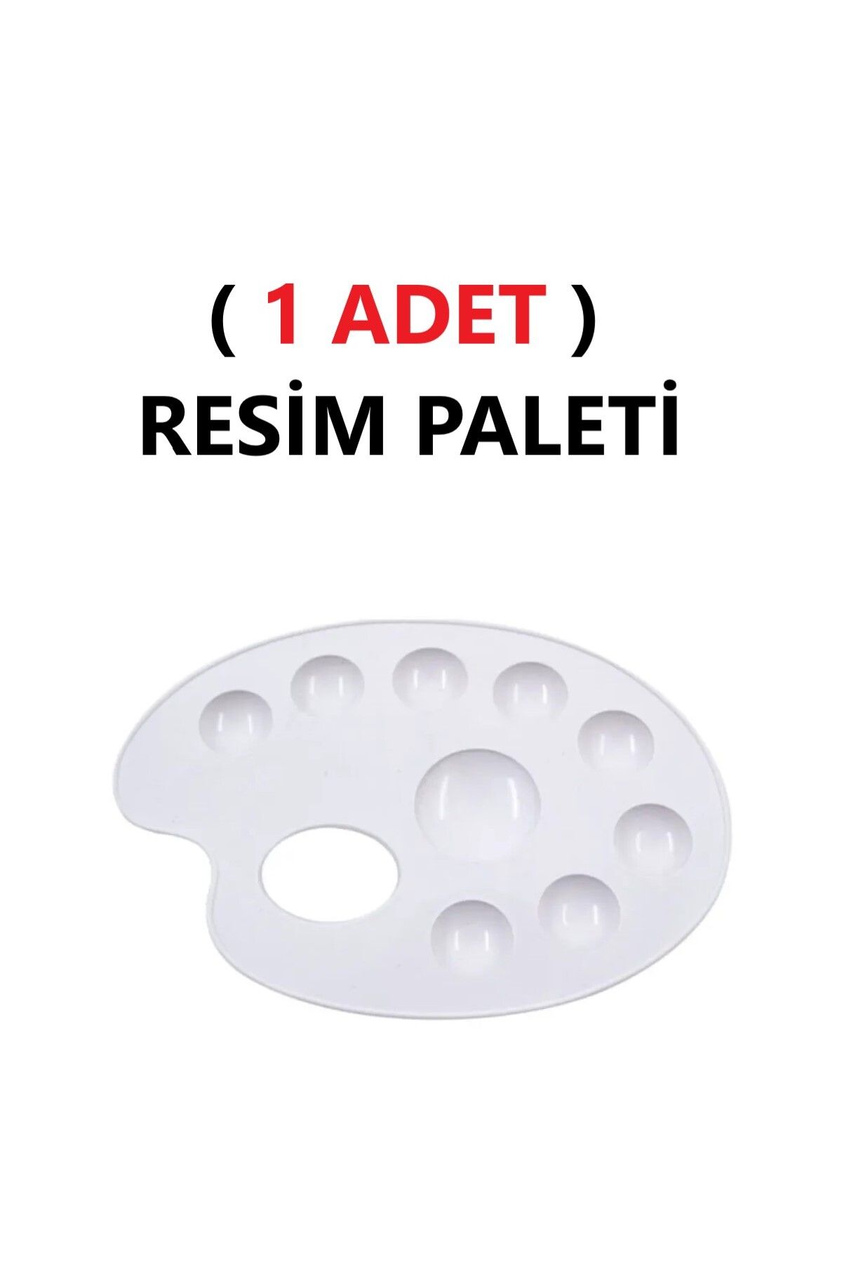 TİFOYS Resim Boya Paleti - Plastik Palet, Okul Ressam Paleti - 20 cm - 9 Göz