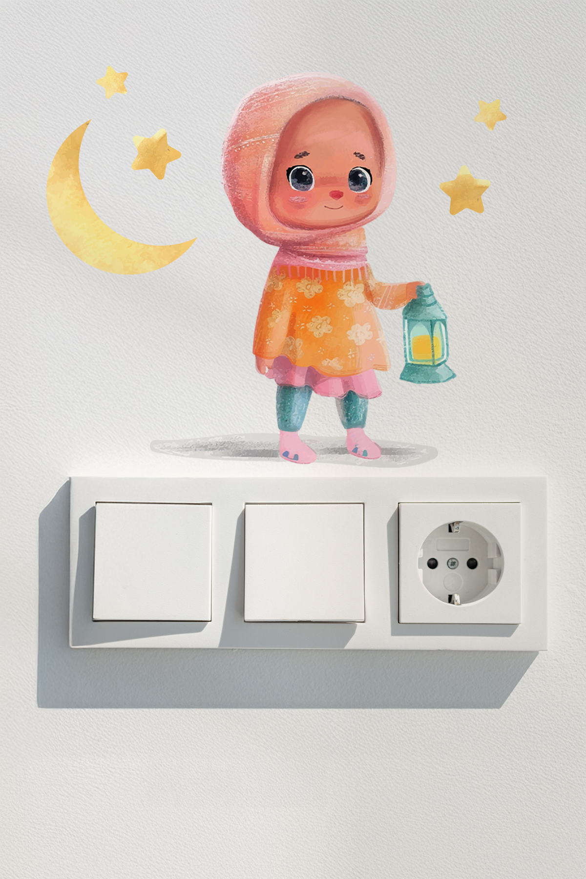 MSticker Ramazan Priz Sticker Dekoratif Priz Üstü Sticker Cam Duvar Sticker fotoğrafı 2 (önizleme)