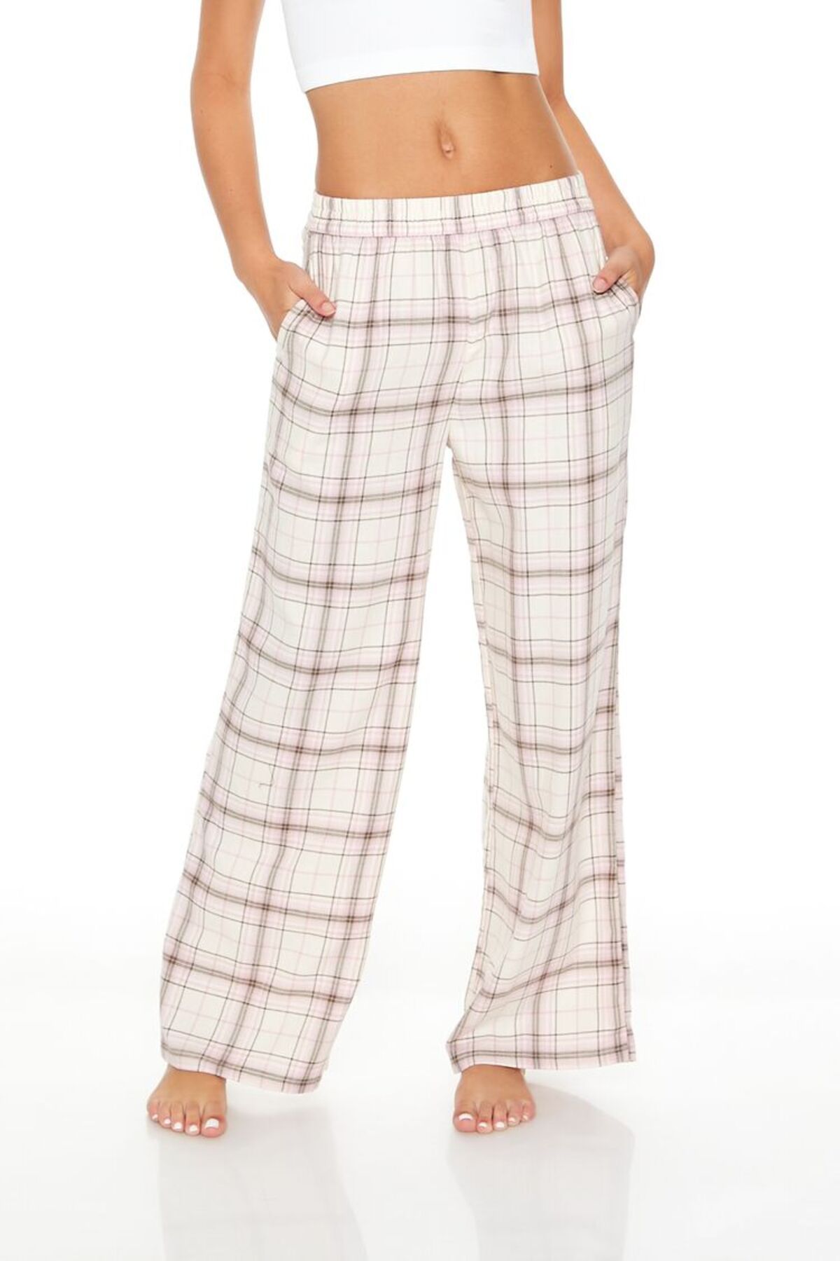 Forever 21 Ekose Desenli Flanel Pijama Altı