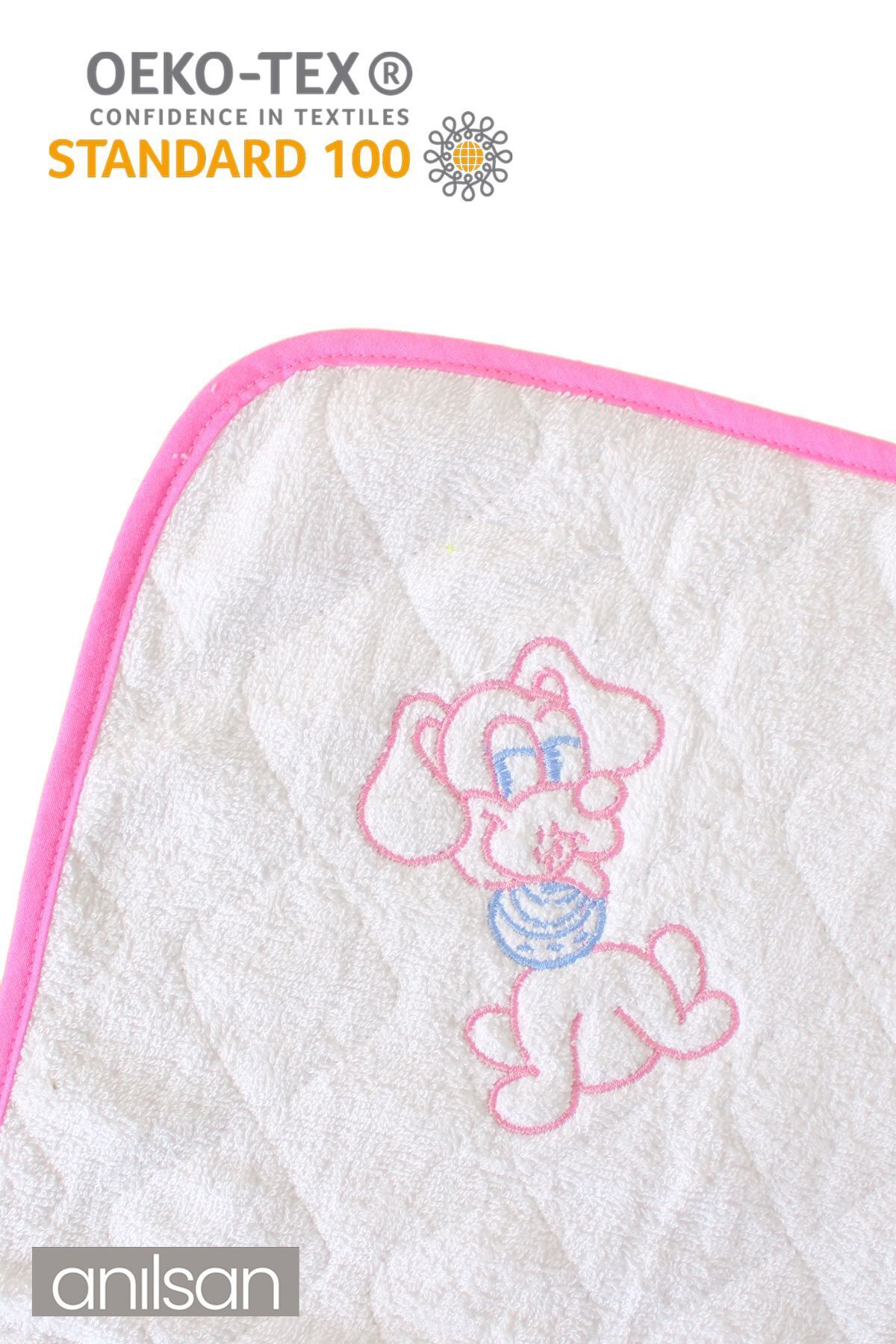 Anılsan %100 Pamuk Bebek Kundak Havlusu - Sevimli Köpek Desenli Yumuşak Bebek Havlusu Seçenekleri