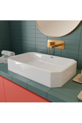 Livabo Lavabo Perla Antibakteriyel Tezgah Üstü Akrilik Banyo Lavabosu