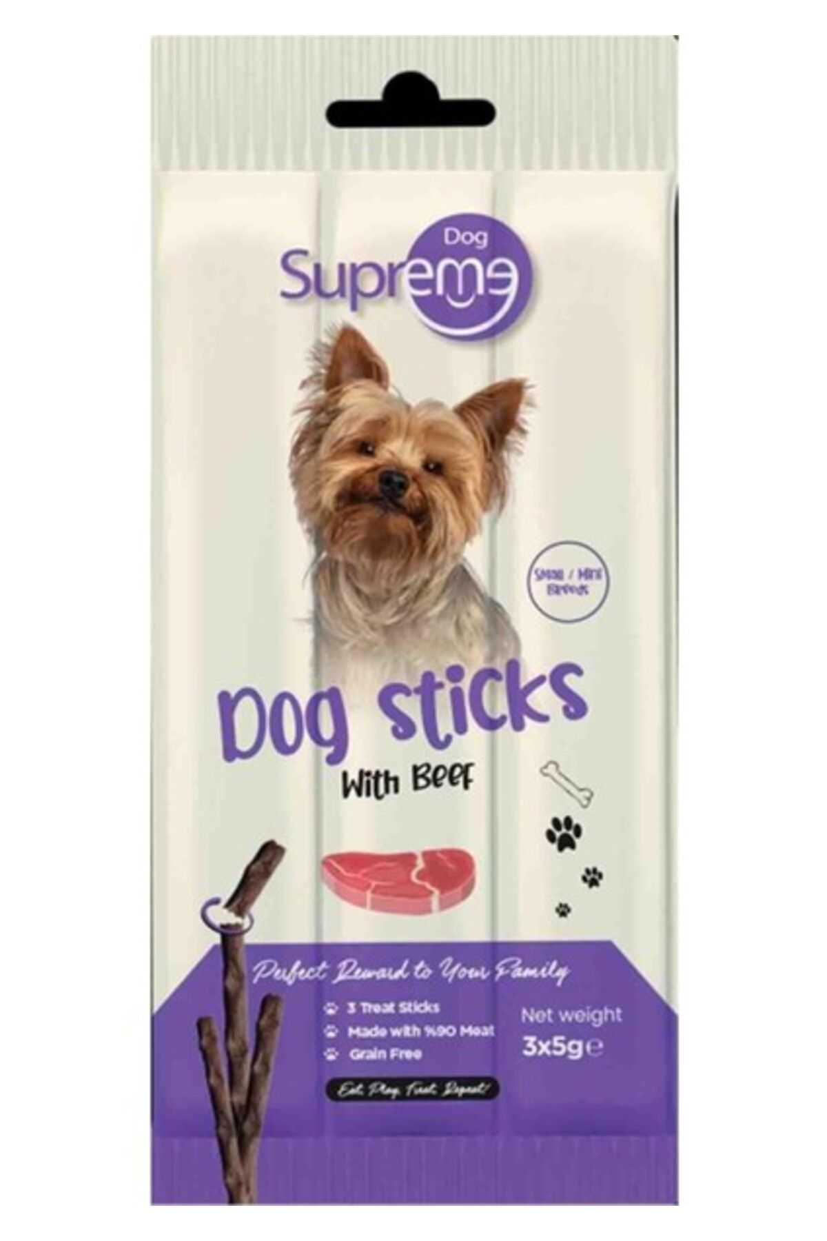 Orqinel Supreme Dog Sığır Etli Köpek Ödül Çubuğu 3 x 5 gr