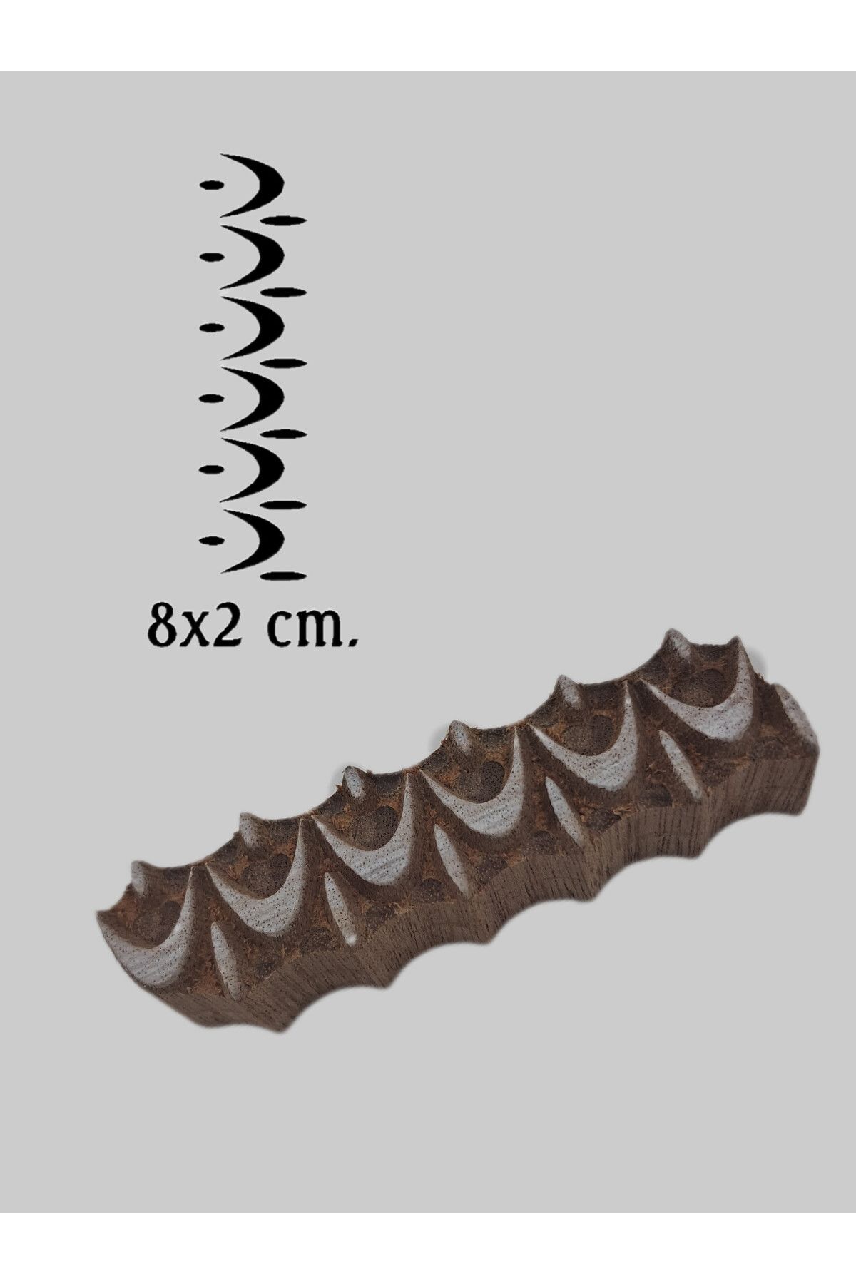 baskıkalıbı Ahşap baskı kalıbı su yolu modeli 8x2 cm. d106