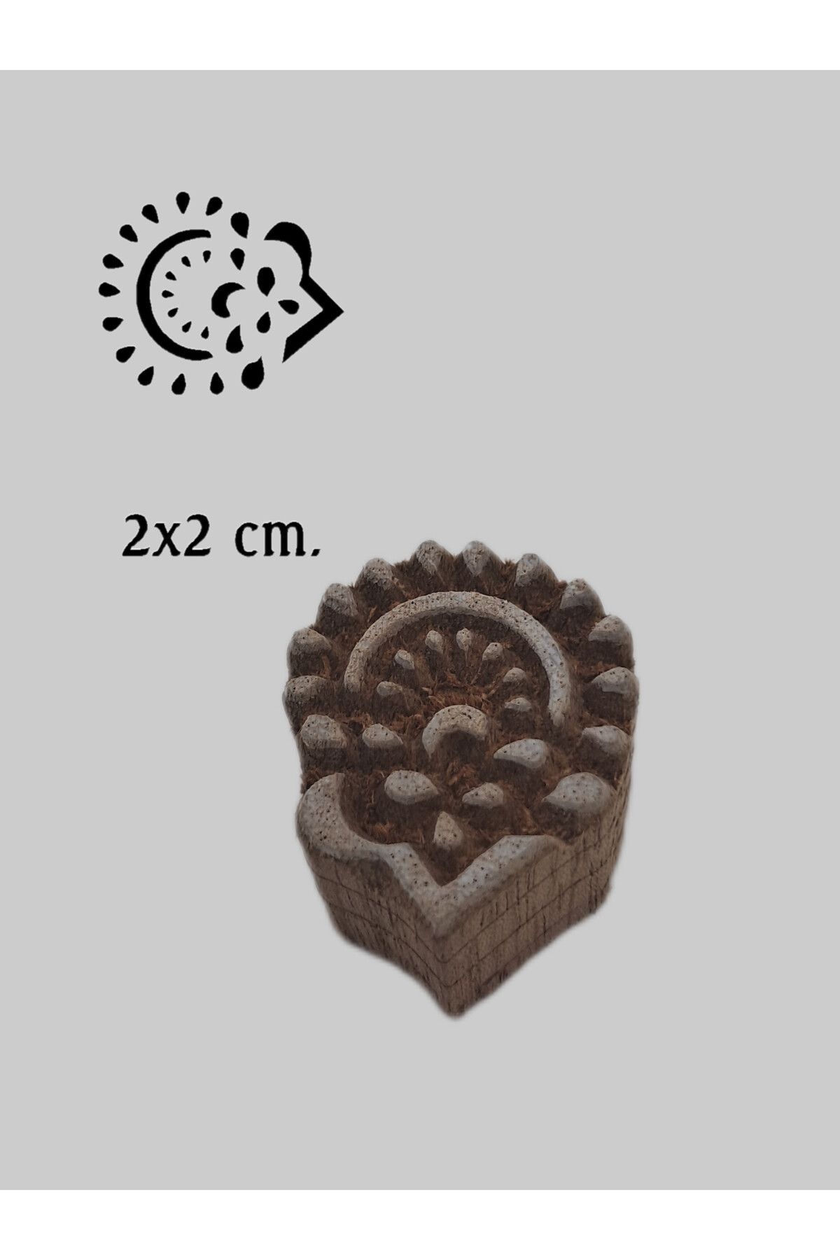 baskıkalıbı Ahşap baskı kalıbı geleneksel motif 2x2 cm. d54