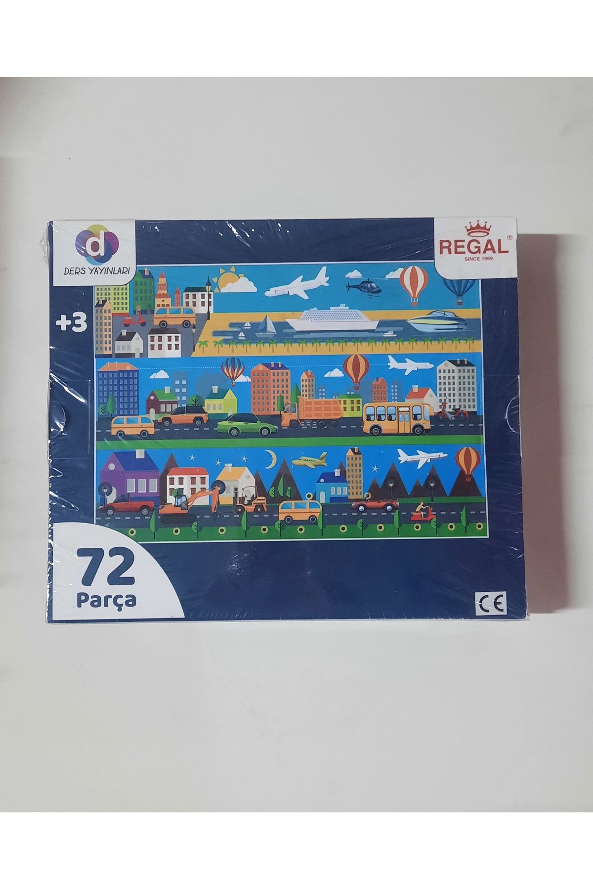 dershop 72 Parça Puzzle , Deniz ve Kara Yolu, Uçak  Araba