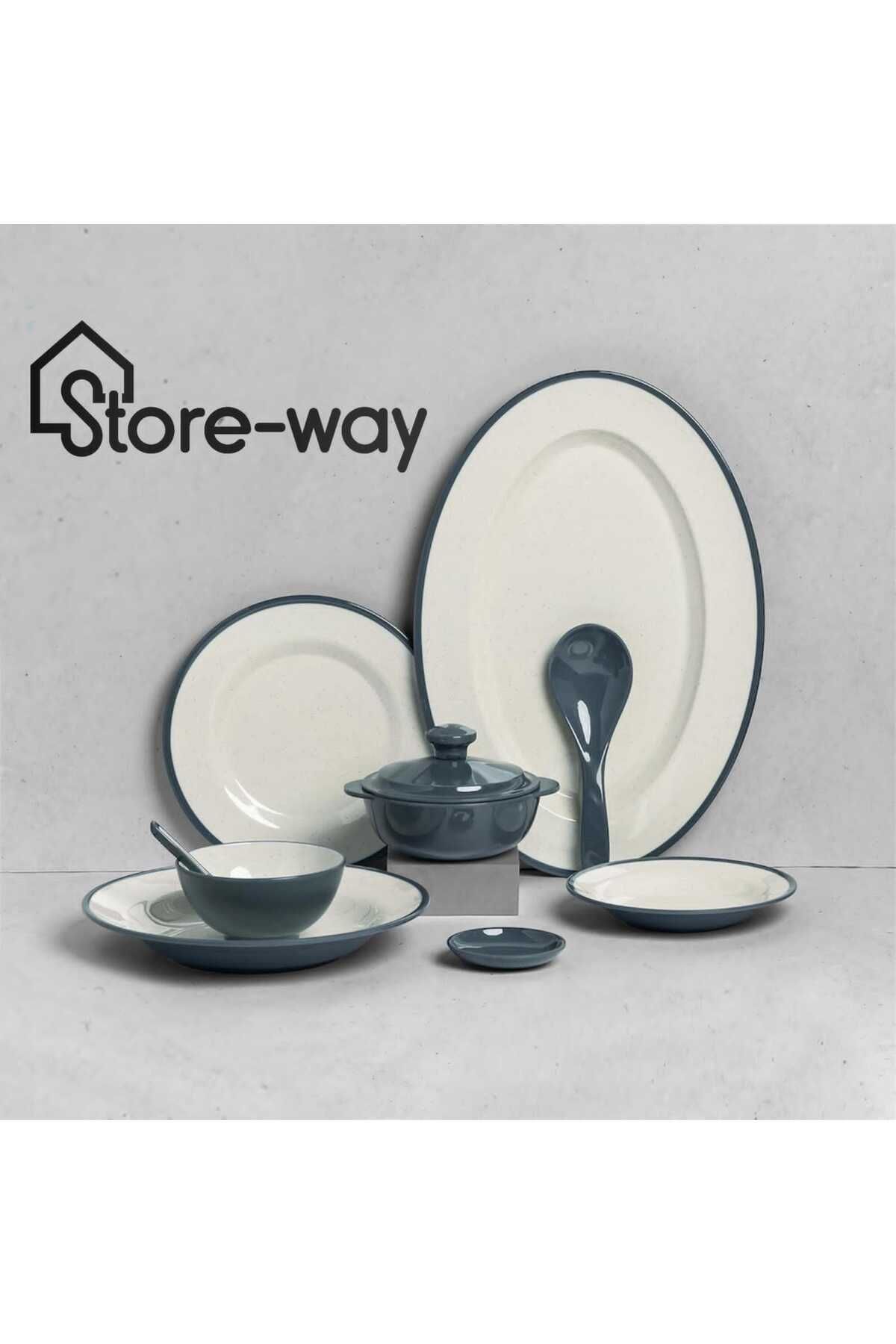 Storeway-40 Pcs Melamine Dinner Set 1