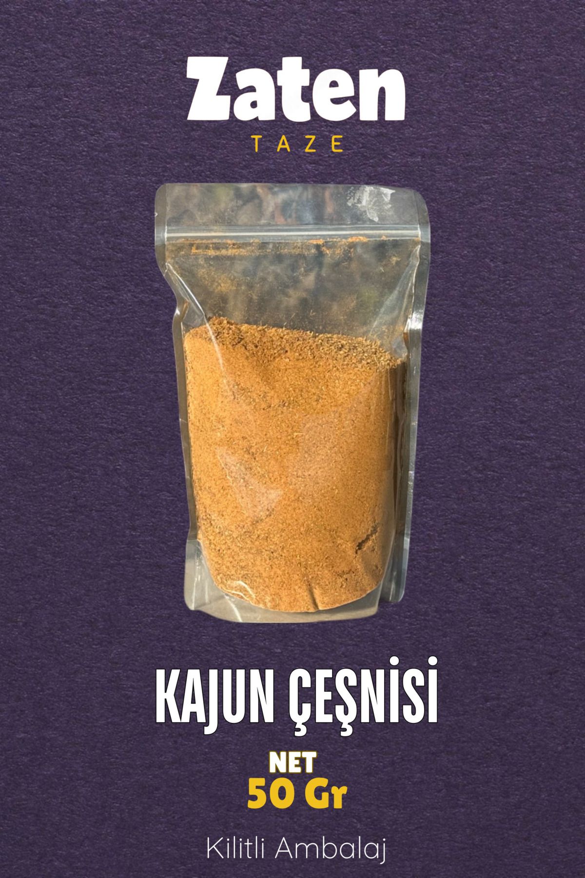 Zaten Taze Kajun Baharatı 50 Gr Patates Çeşnisi Cajun Seasoning