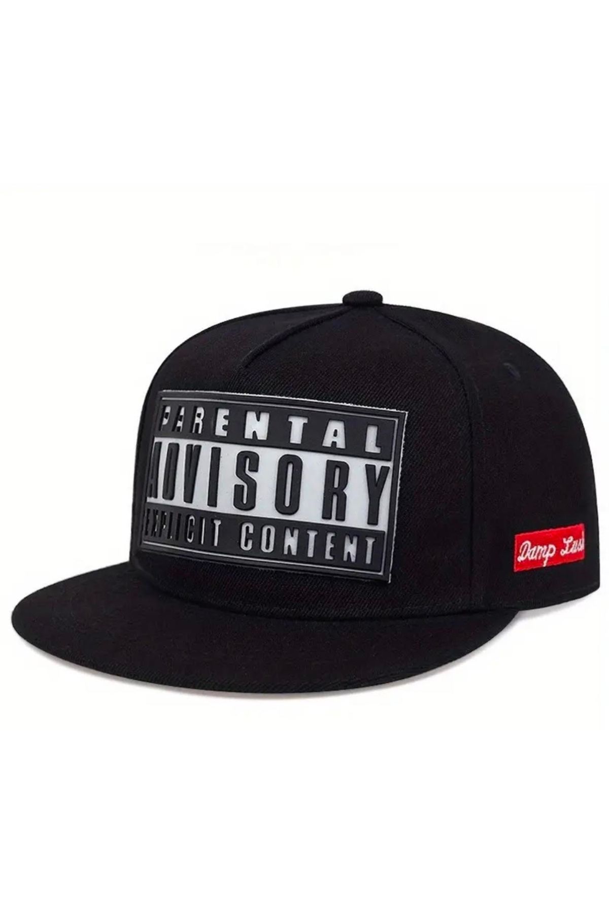 HatClub Exclusive Parental Advisory Arkasından Ayarlanabilir Siyah Erkek Hip Hop Şapka