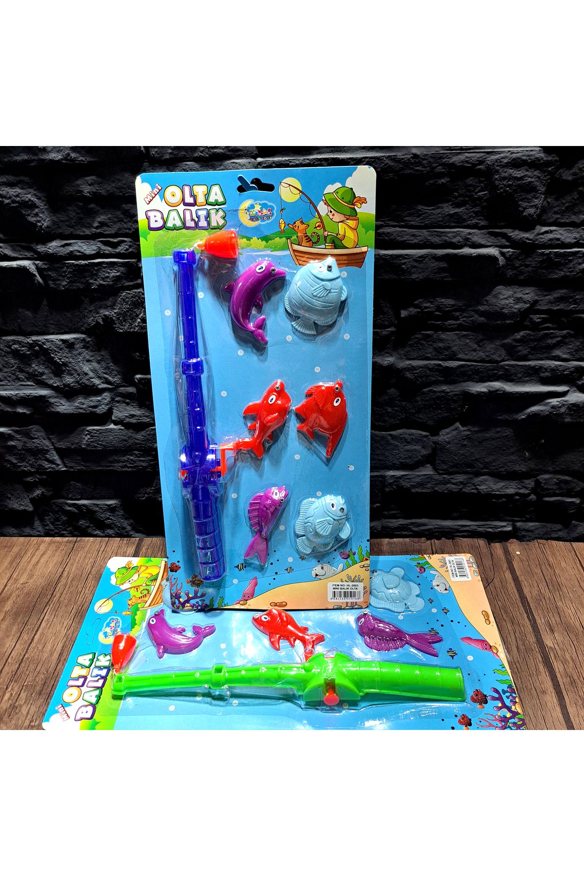 ALYTOYS Oyuncak Olta Mıknatıslı beceri Balık Tutma Oyuncağı 6 Balıklı 18x35cm