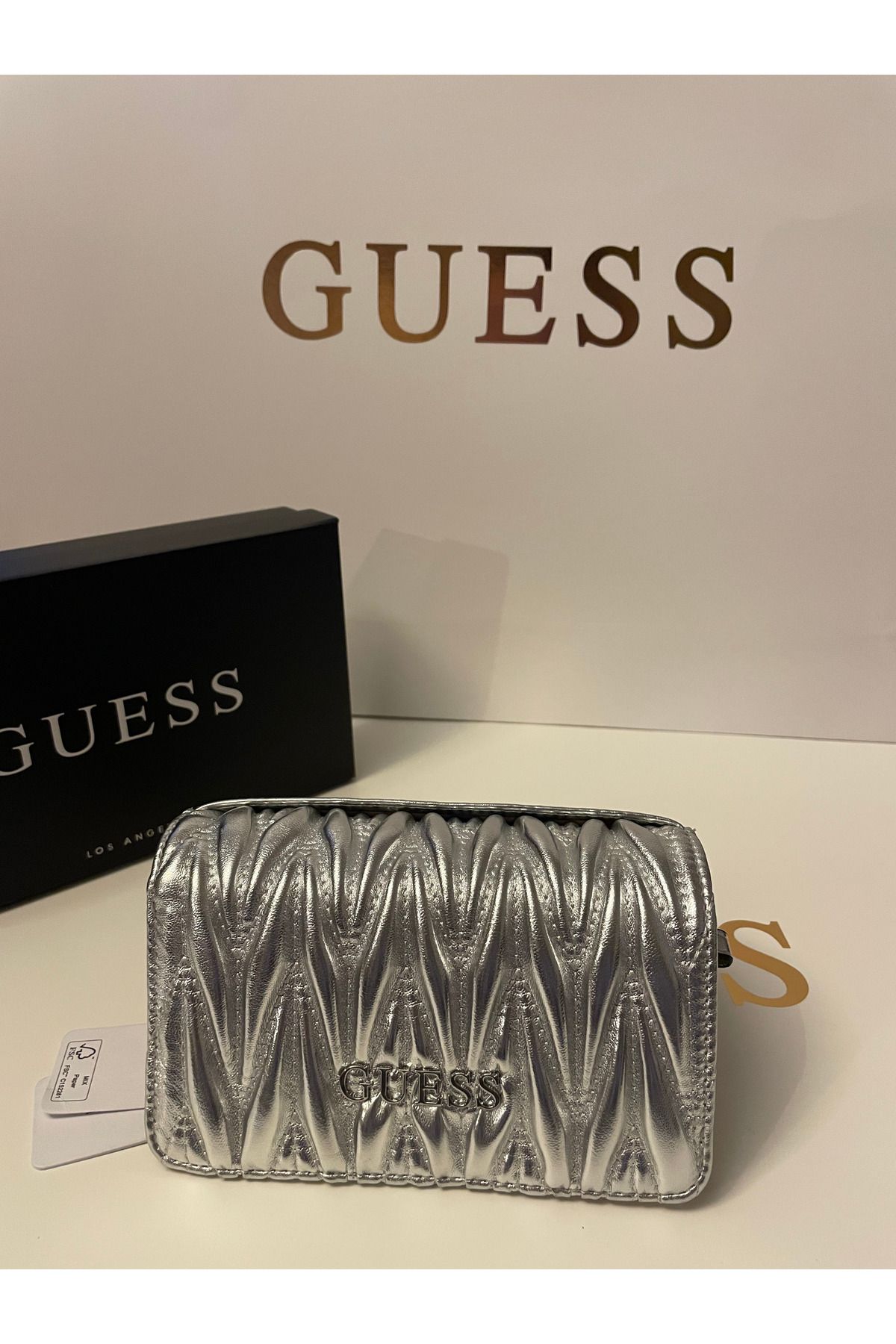 Guess Kirkwall Slg Metalik Gümüş  Cüzdan