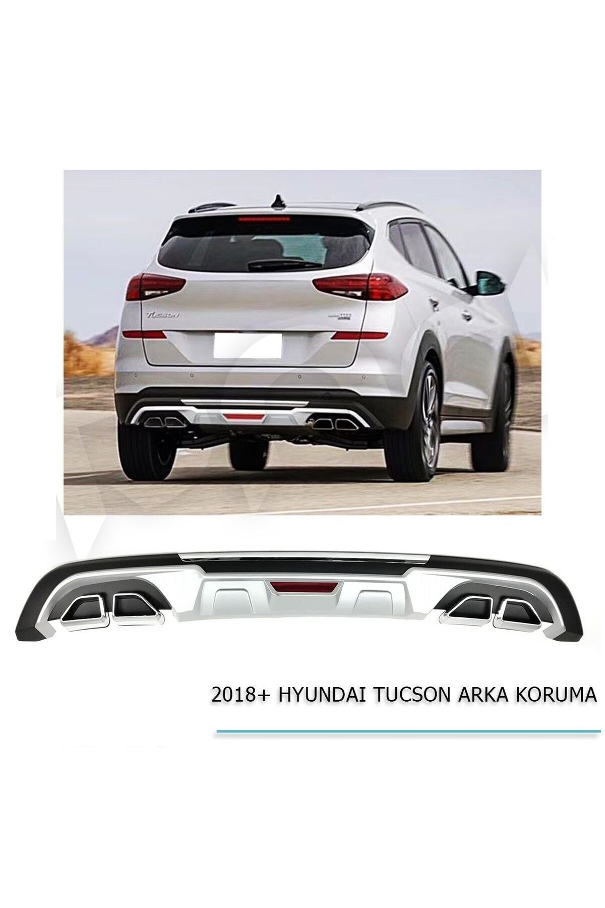 Life Tuning Hyundai Tucson 2019+Uyumlu Arka Koruma Difüzör