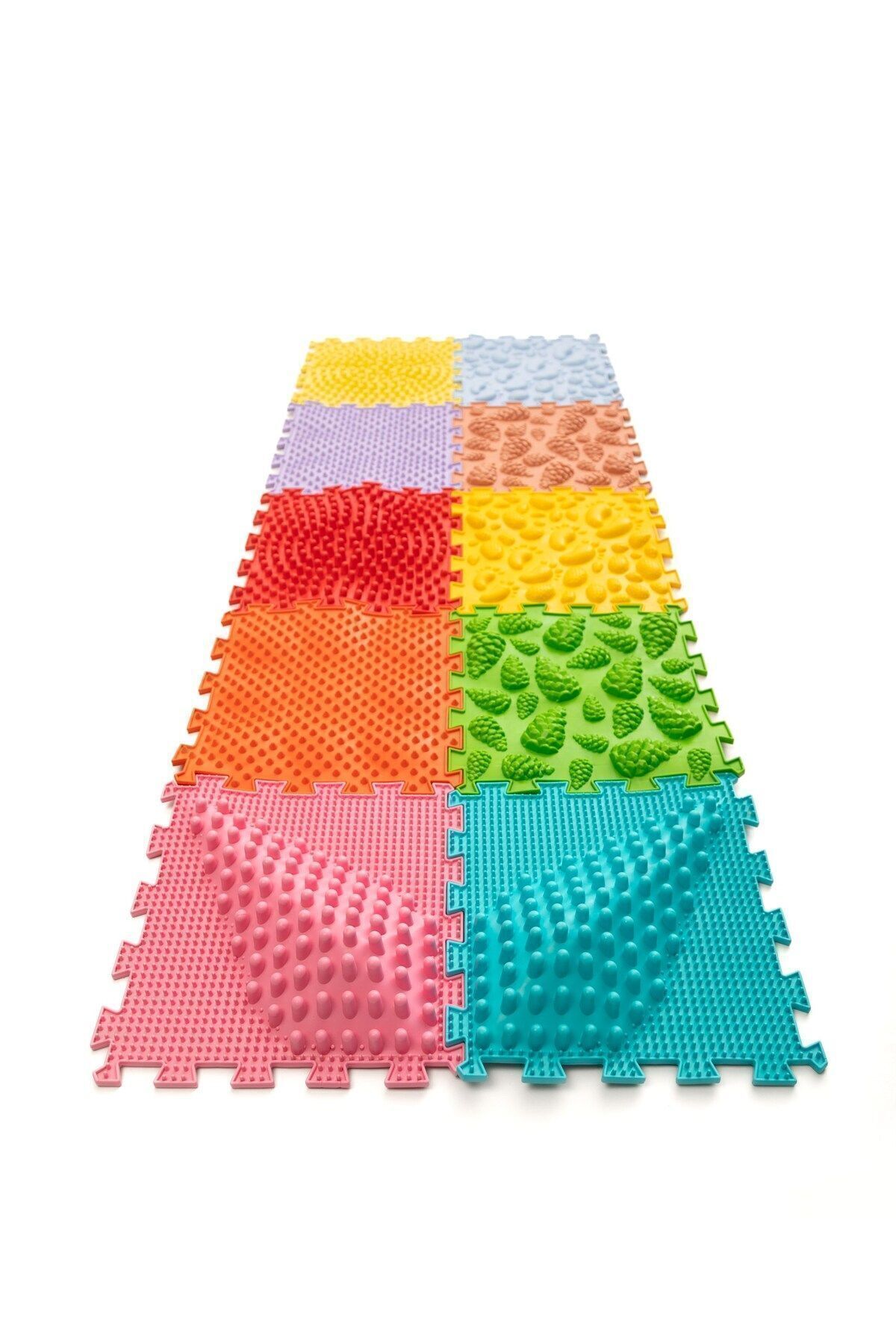 Ortohalı 10 Modüllü Ortopedik Halı Çocuk Masaj Paspası Renkli Puzzle Çocuk Masaj Halıları Oh103 fotoğrafı 3 (önizleme)