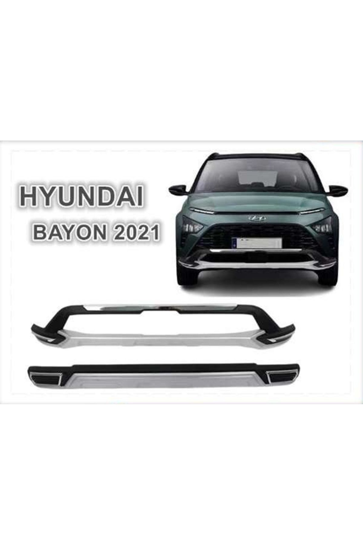 Life Tuning Hyundai Bayon Uyumlu 2021 Sonrası Ön Arka Tampon Koruma Difüzör