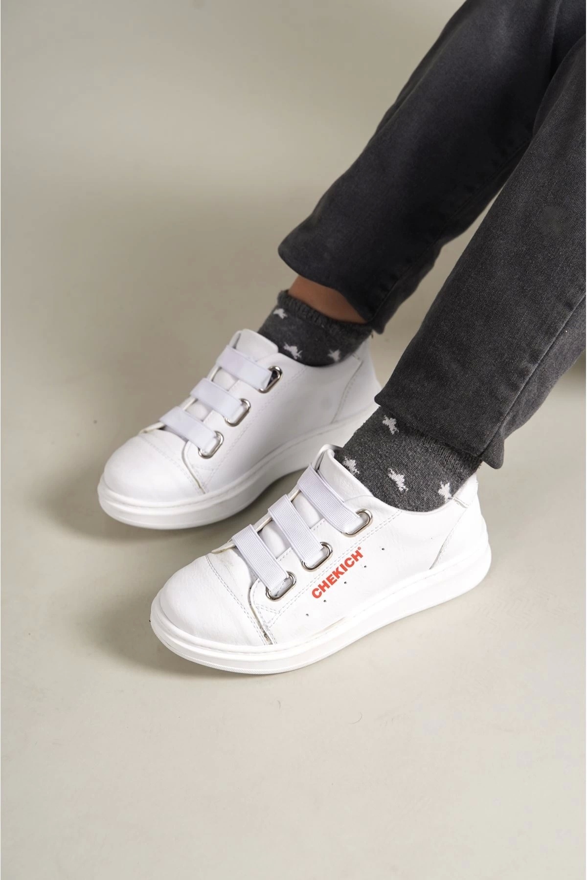 Chekich-Montana White Children's Shoes 1
