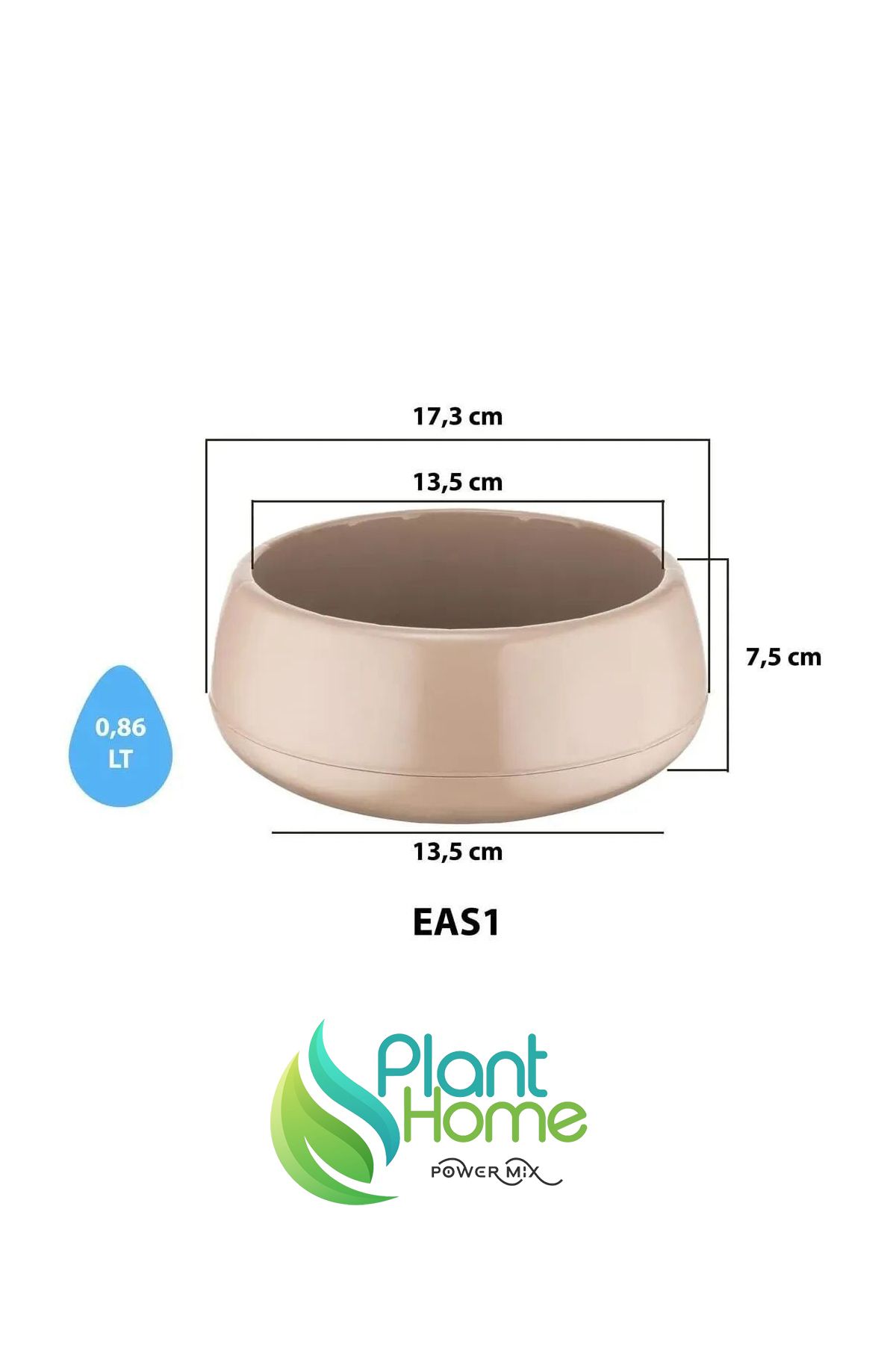 Plant Home Power Mix Kırık Beyaz Dekoratif Aranjman Saksı Kaktüs Sukulent Çiçek Saksısı 0,86 lt