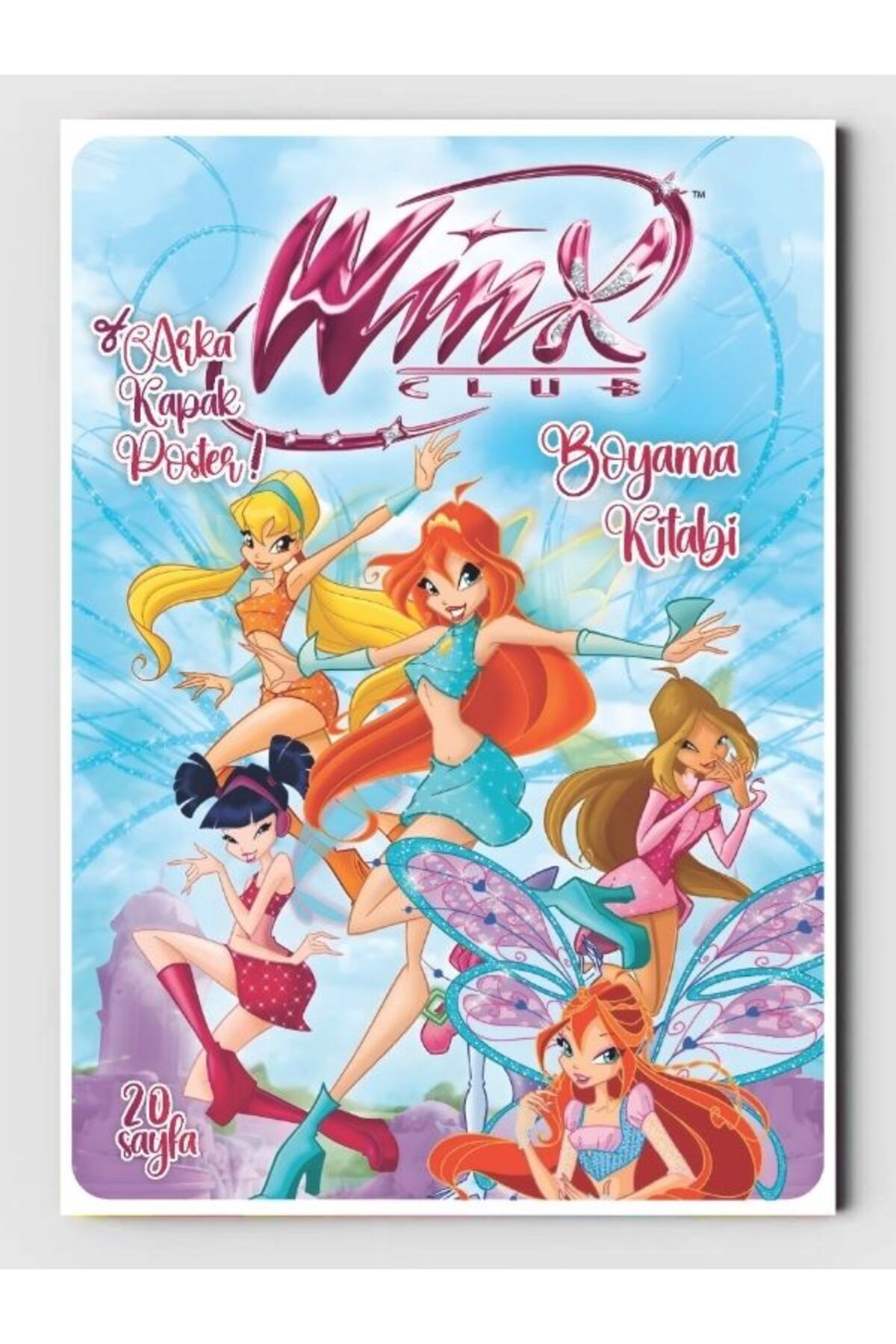 ZNC Winx Boyama Kitabı (20 Tam Sayfa), (Poster Hediyeli)