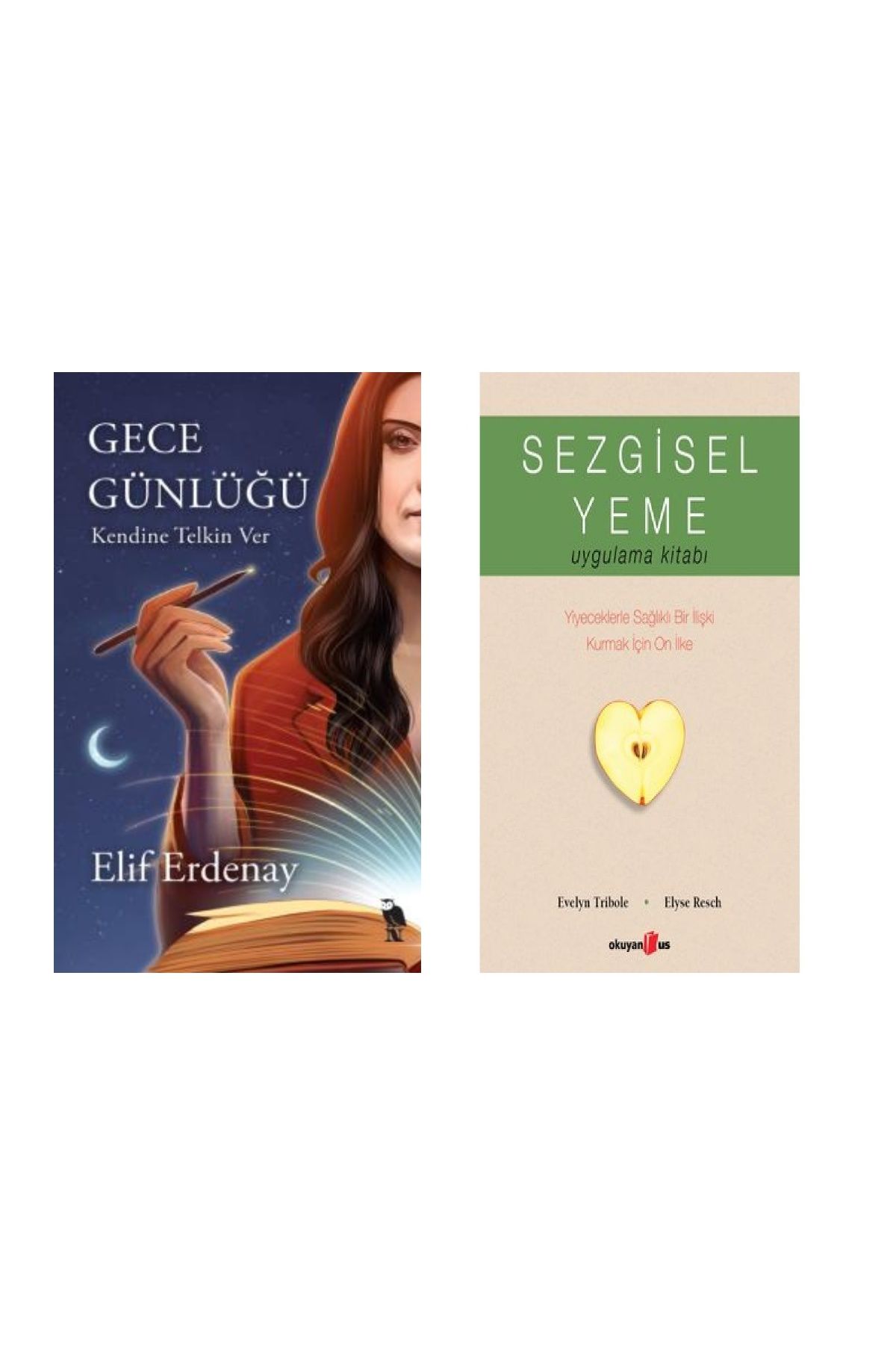 Okuyan Us Yayınevi Gece Günlüğü Sezgisel Yeme iki kitap set