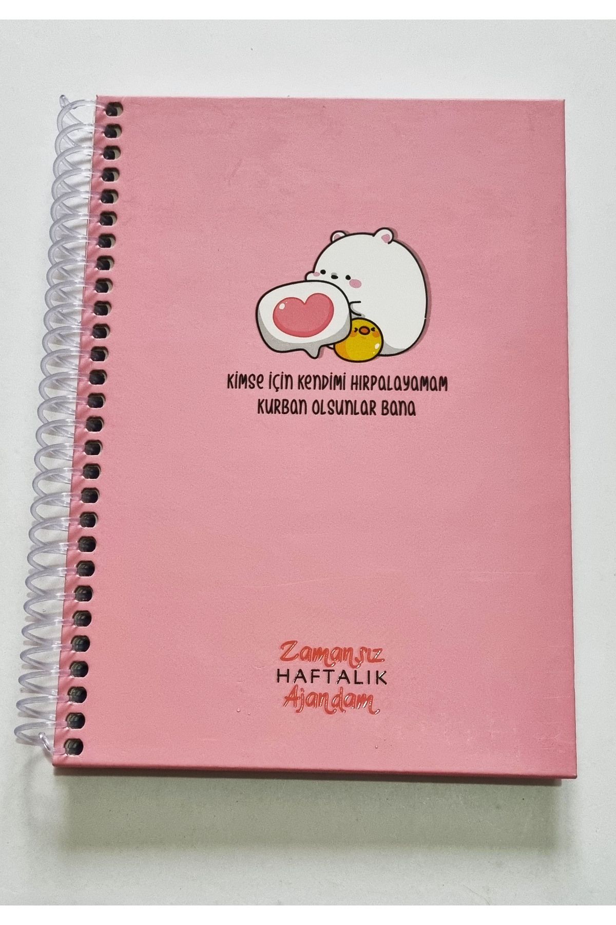 Modellino Zamansız Ajanda Spiralli Sert Kapak Zamansız Planlayıcı Sonsuz Ajanda 24x17cm - Kapak Deseni Seçmeli