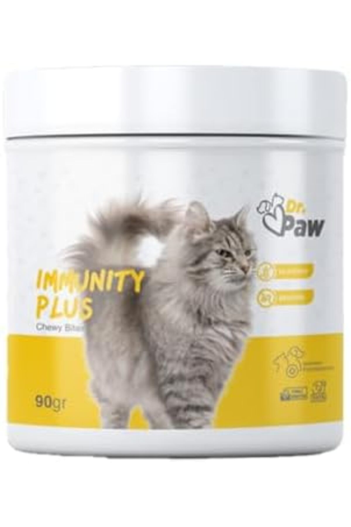 Furlo Dr. Paw - Immunity Plus: Kediler İçin Bağışıklık Sistemi Destekleyici Glutensiz ve Şeker İlavesiz Çi