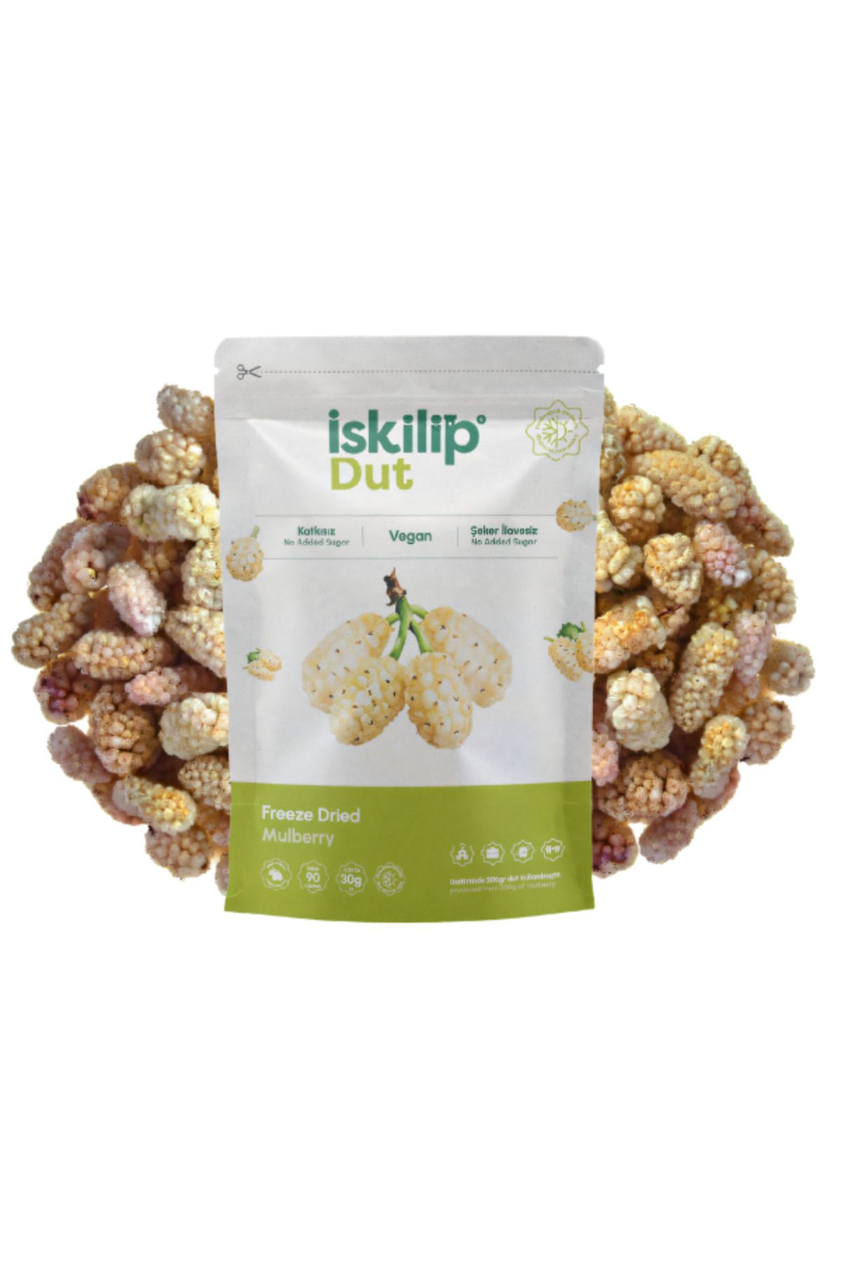 İSKİLİP Dondurularak Kurutulmuş Dut- Dut Kuru Meyve Cipsi - Frezee Dried Mulberry