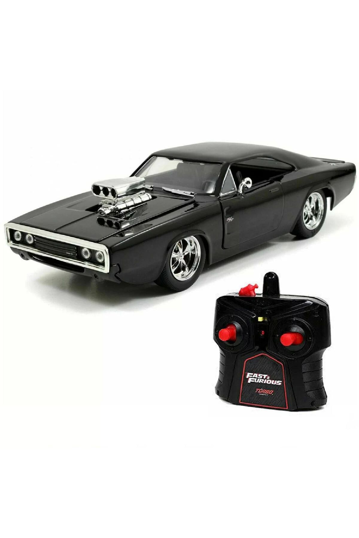 Oyuncakmatik USB Şarjlı Uzaktan Kumandalı Araba Yeni 1:16 Fast & Furious Dom’s Dodge Charger R/T