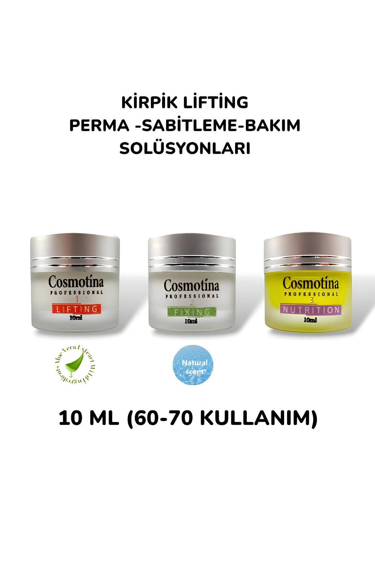 Cosmotina Kirpik Lifting Kaş Laminasyon - 1 No Perma -2 No Sabitleme -3 No Bakım Solüsyonları