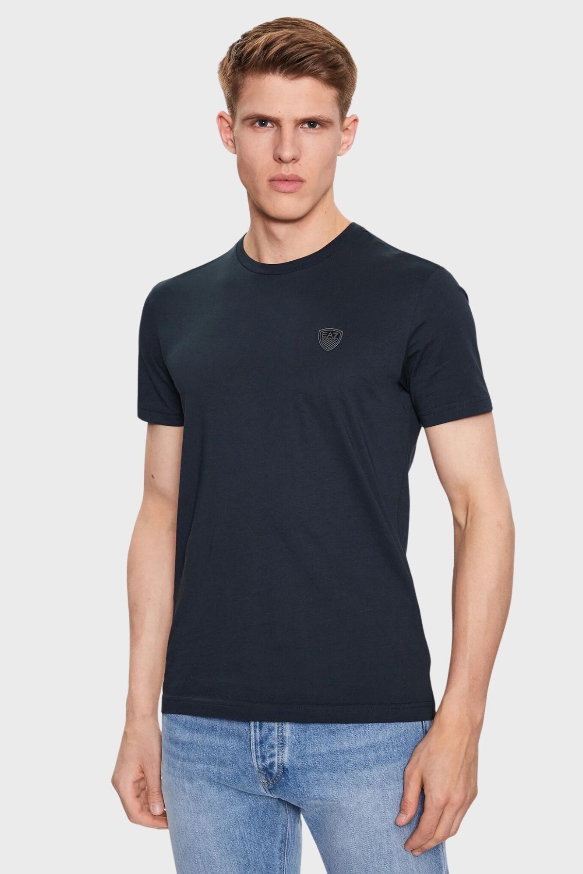 Emporio Armani Erkek Logolu Bisiklet Yaka T-Shirt