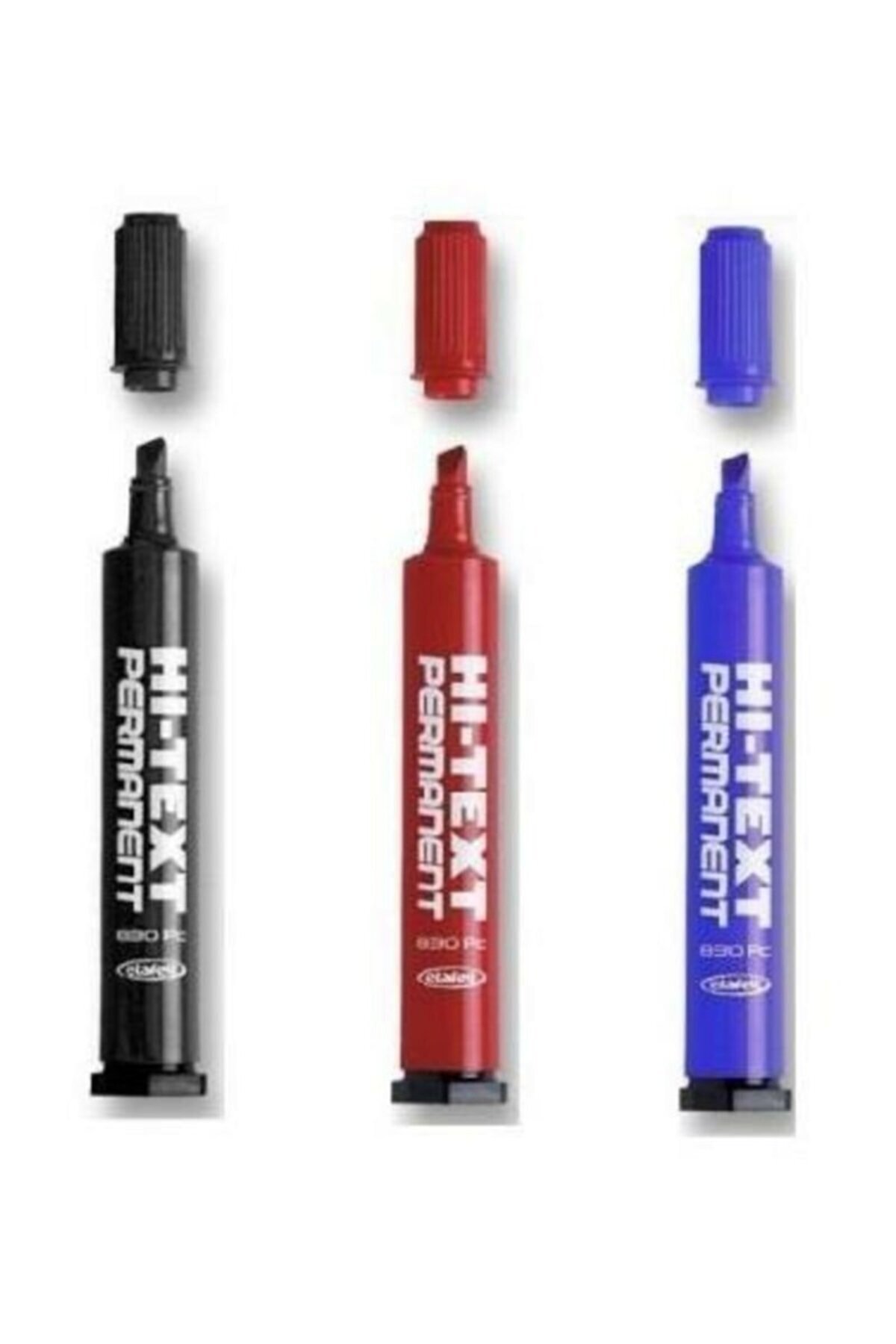 Hi-Text 830-pc Kesik Uçlu Markör Permanent Kalem 3 Renk 3 Adet