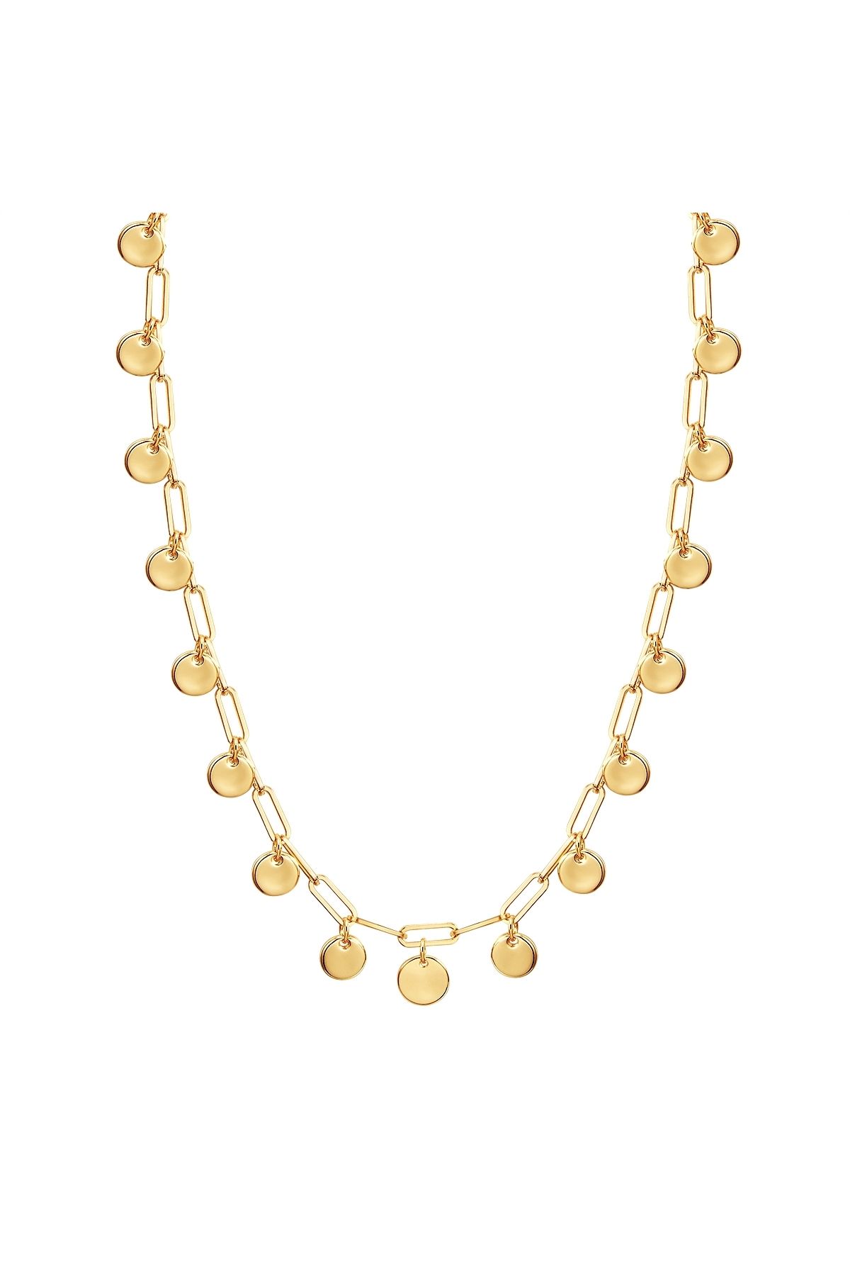 Lulu & Jane-Modeschmuckhalskette Kette Mit Anhänger Gelbgold 1
