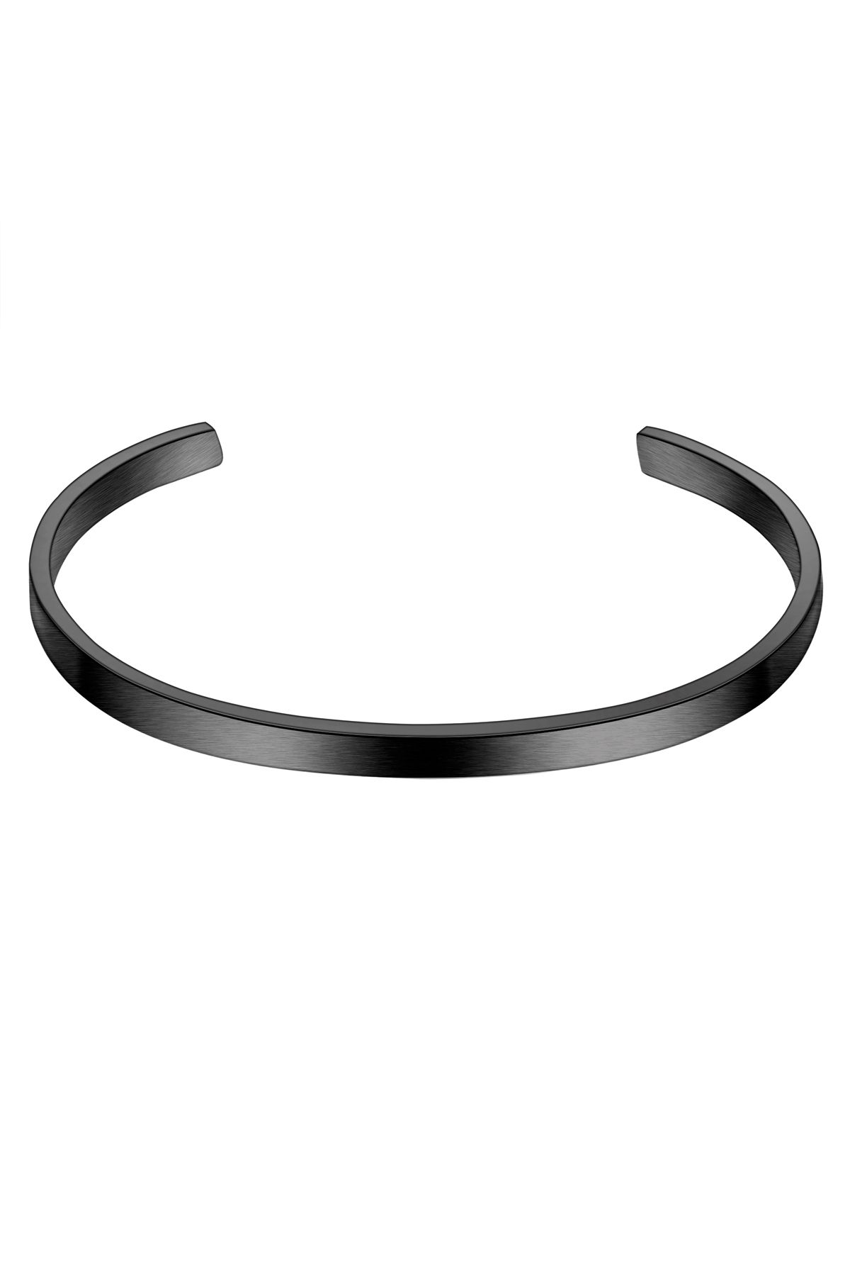 True Rebels-Edelstahlarmband Armreif Edelstahl schwarz 1