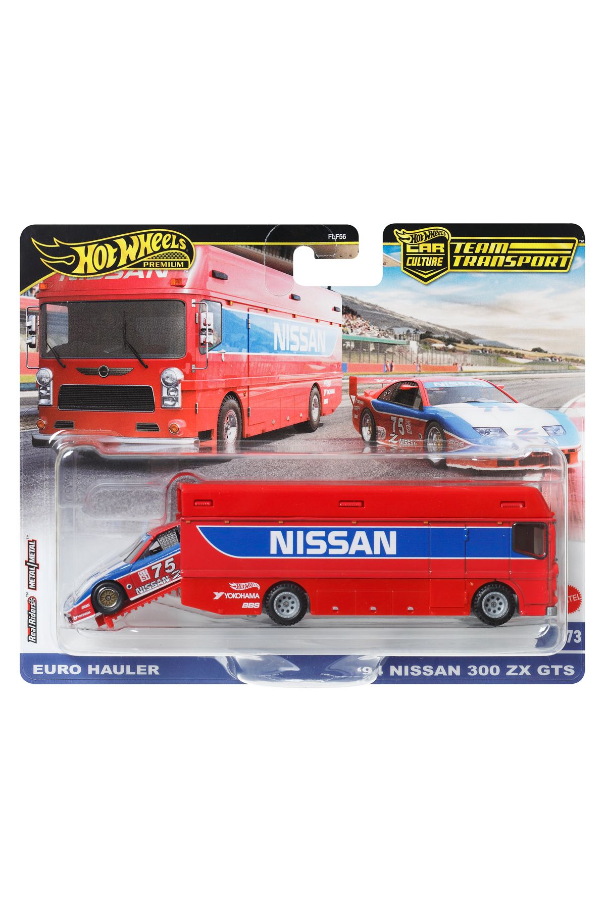 HOT WHEELS Premium Team Transport Euro Hauler & 94 Nissan 300 ZX GTS HRV44