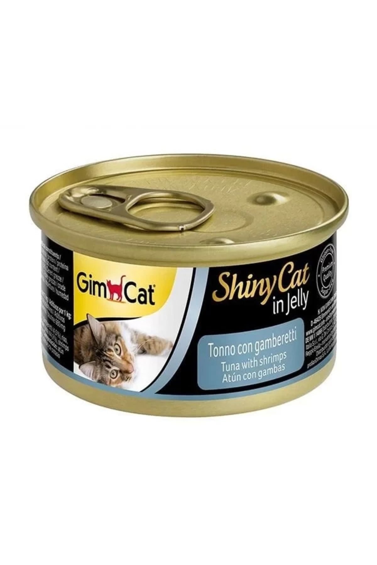 Gimcat Shinycat Tuna Balıklı Karidesli Konserve Kedi Maması 70 Gr