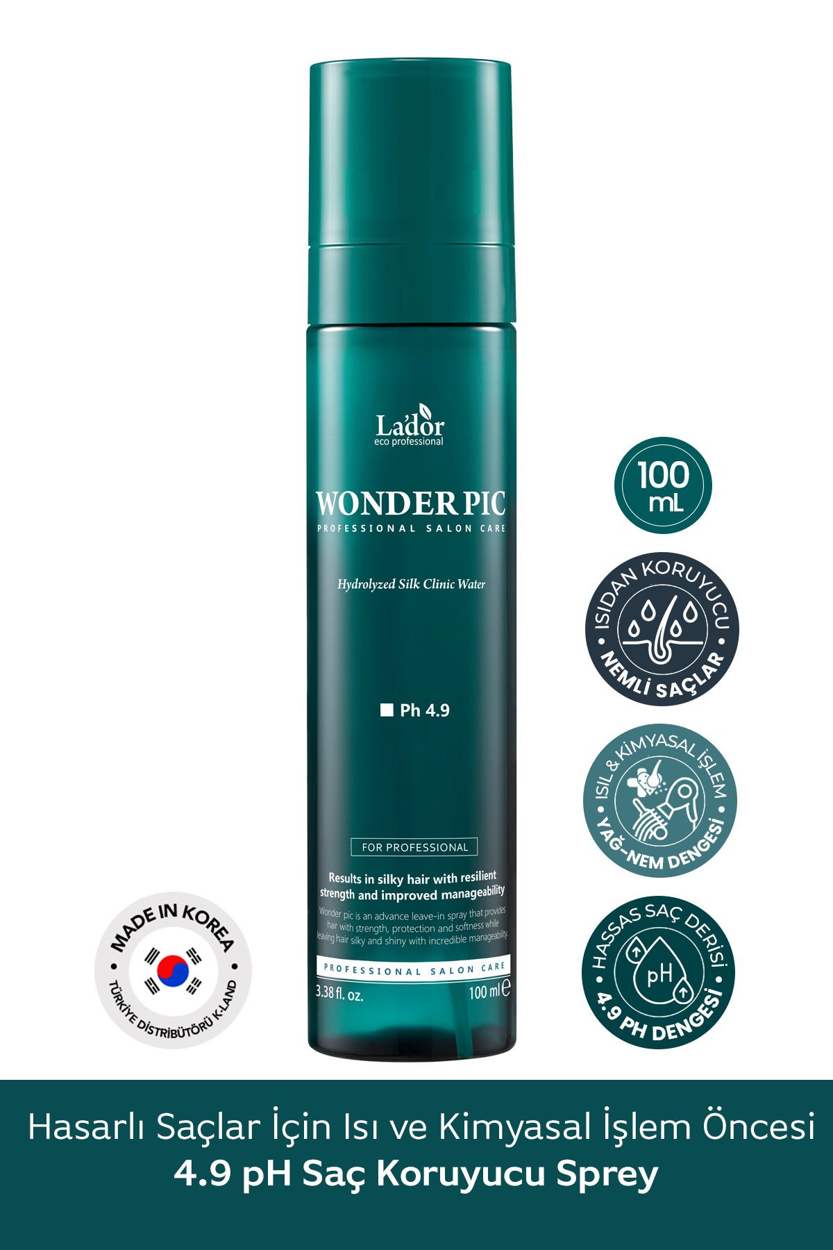 Lador Hasarlı Saçlar İçin Kurutma ve Kimyasal İşlem Öncesi Saç Koruyucu Sprey Lador Wonder Pic Hair Water