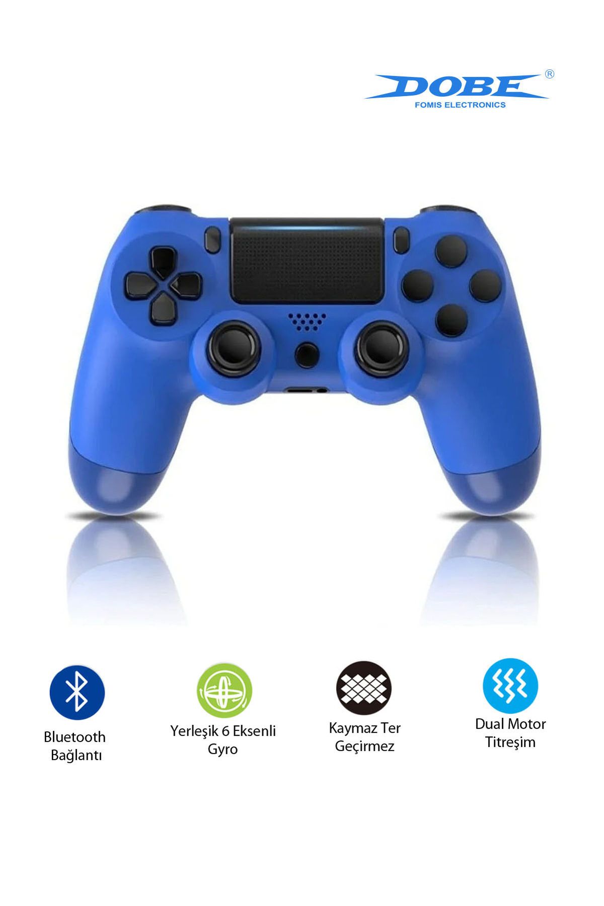 Dobe PS4-PC-Android BOX-Android-IOS Telefon Tablet Uyumlu Titreşimli Bluetooth Oyun Kolu