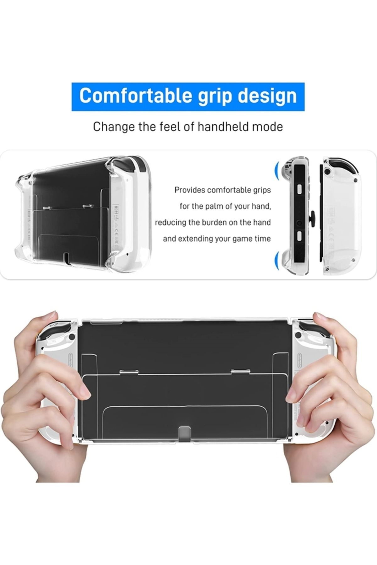 Choice-حافظة شفافة لجهاز Switch Oled لجهاز Switch Oled، غلاف شفاف قابل للرسو متوافق مع Switch Protec 5