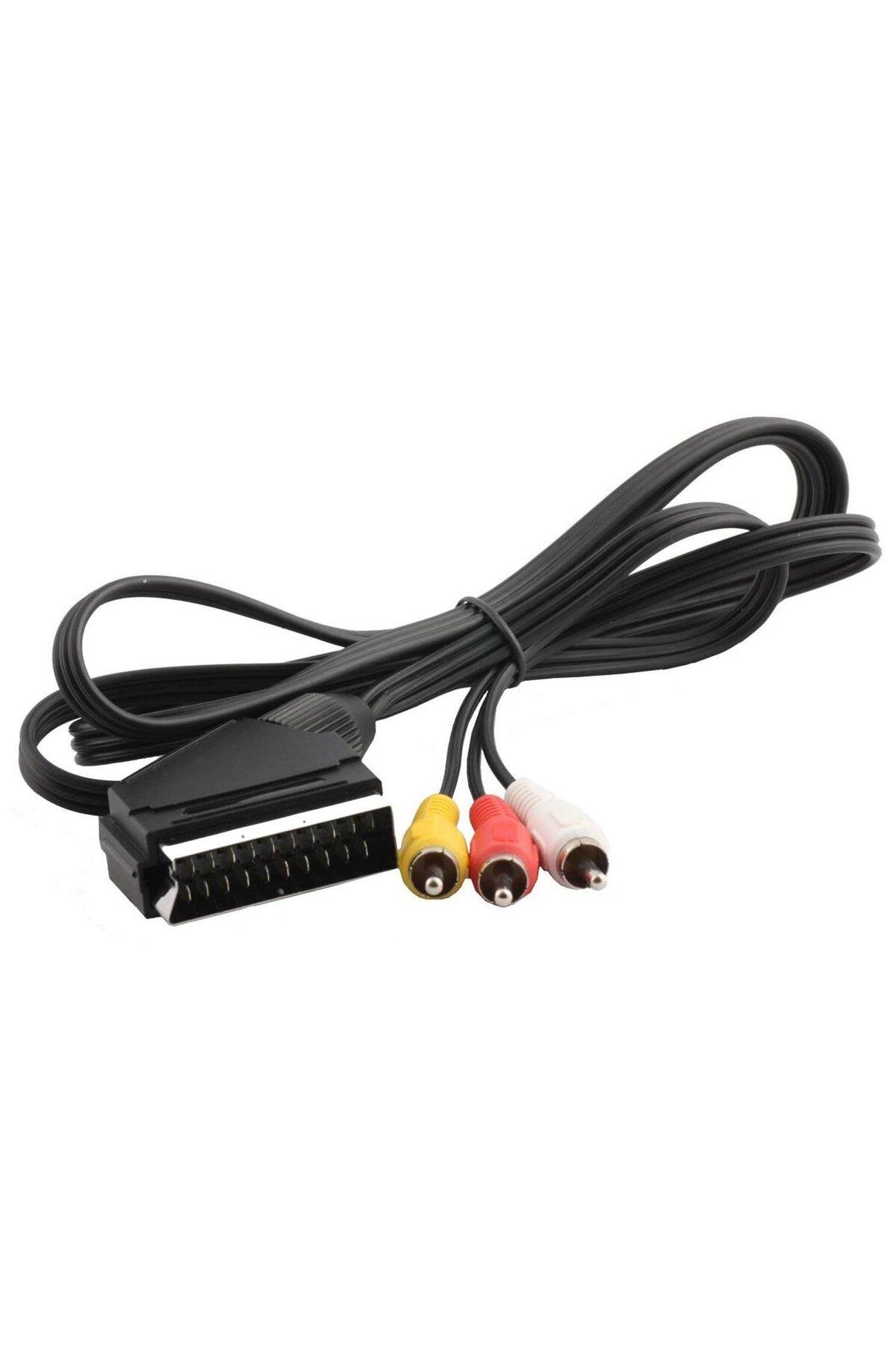 ETC Tm-4020 Kablo Scart To 3 Rca 1 Metre