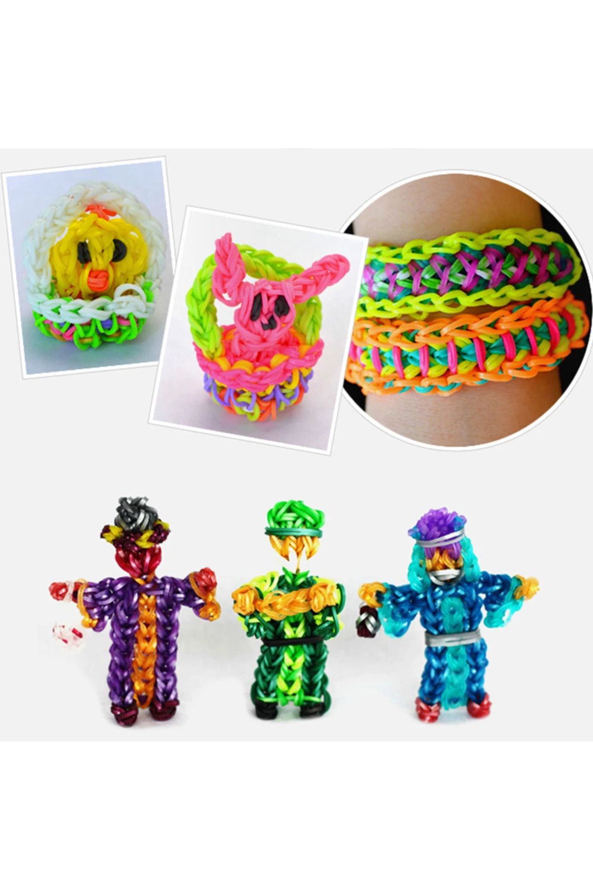 Choice-New Loom Rubber Bands Bracelet Rubber Loom Bands Make Woven Lacing Bracelet Diy Knitting Toys Gift 6