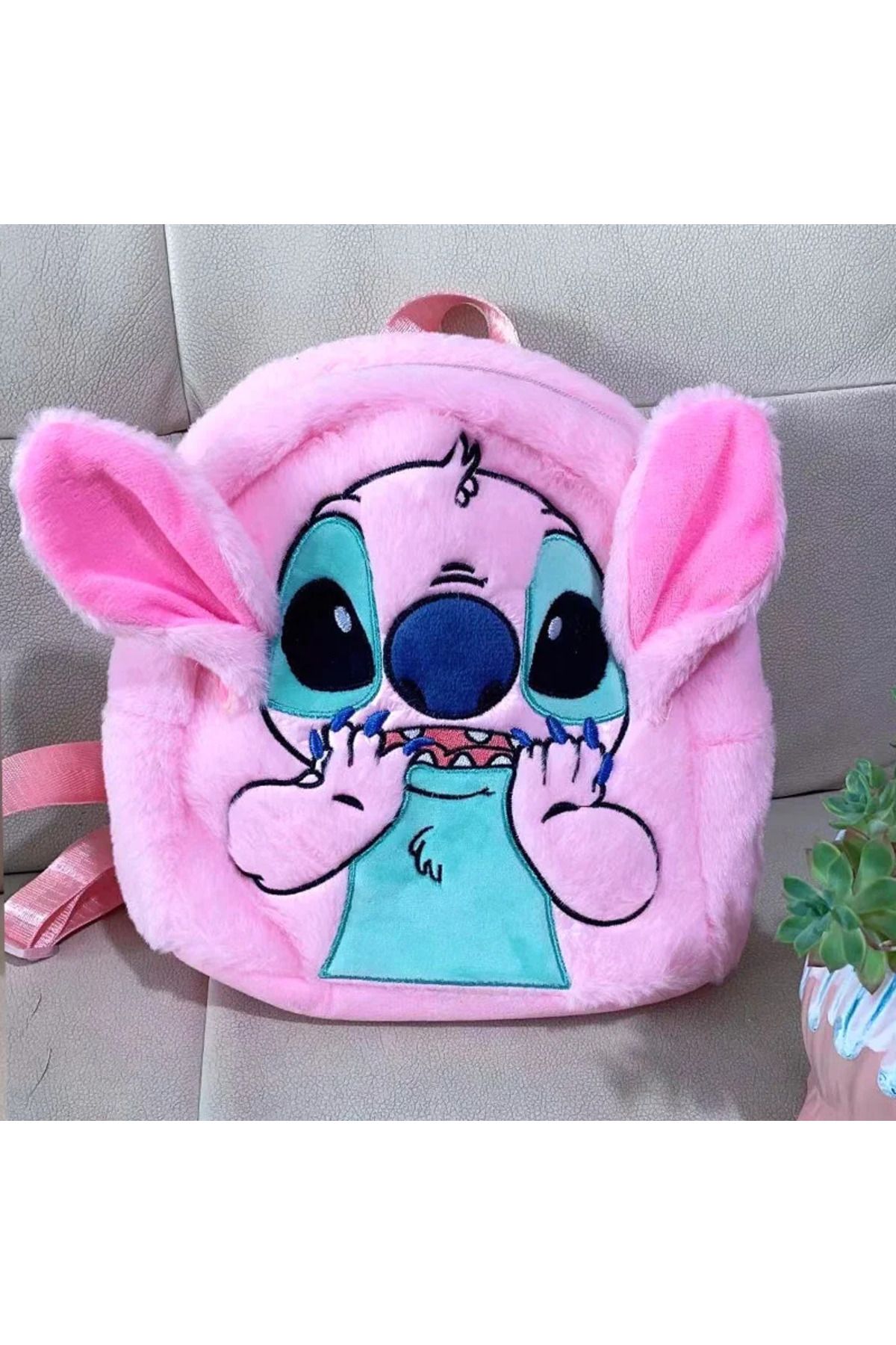 Choice-Disney Stitch Plush New Cartoon Backpack Fashion 3d Mini Women's Backpack Large Capacity Cute Chi... 4