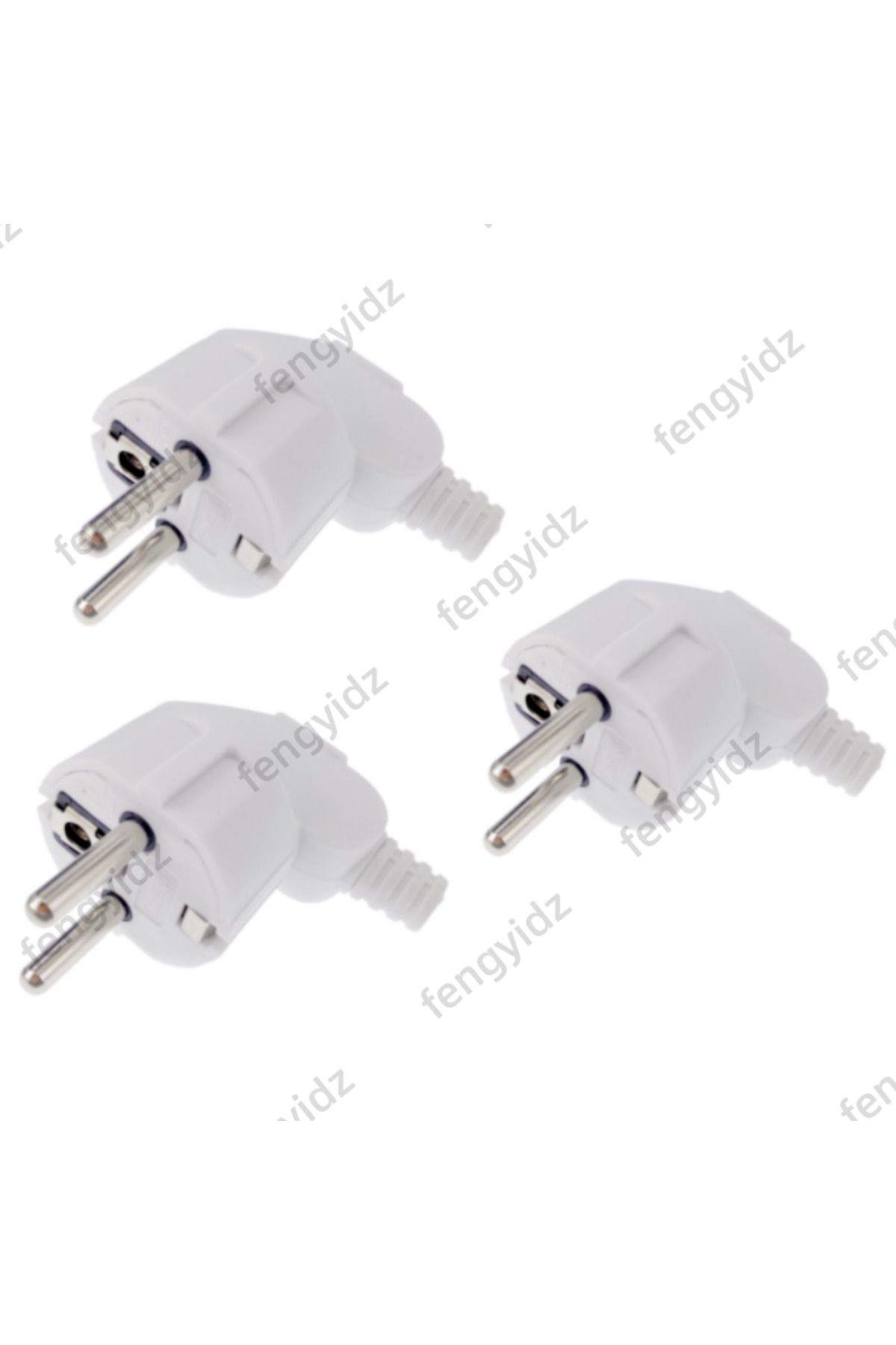 Choice-3PCS 4.8mm EU Schuko Plug Male Replacement Outlets Rewireable 250V 16A IP44 Connector Electeic So... 2