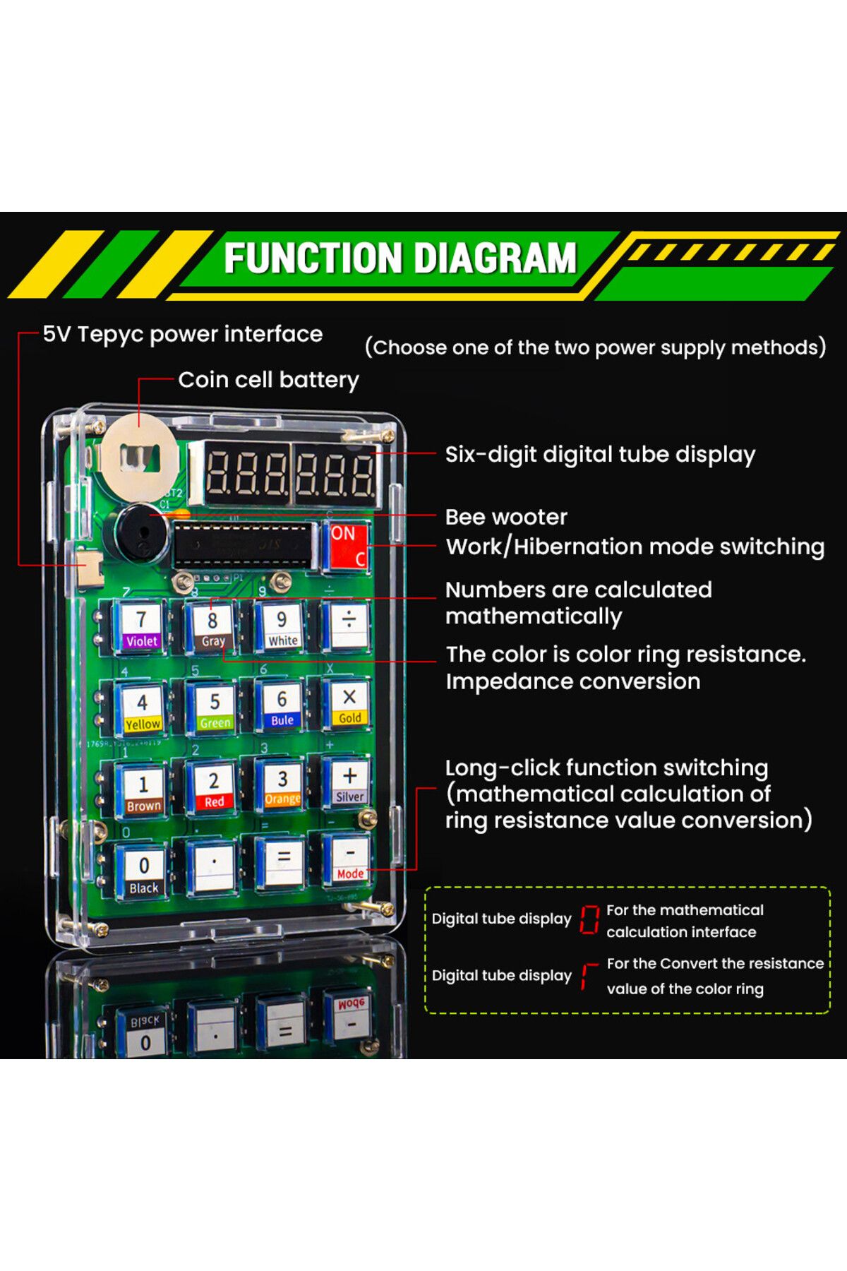 Choice-DIY Calculator Electronic Production Kit LED Digital Tube Display With Shell Single-Chip Microcom... 2
