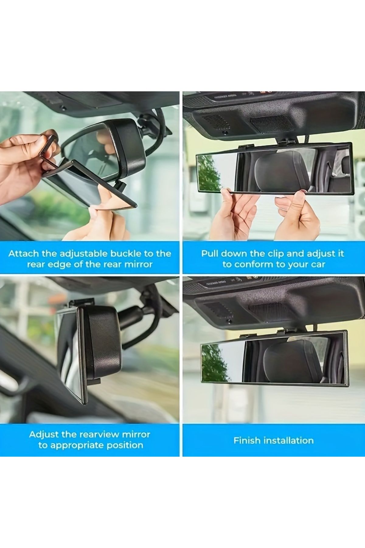 Choice-Surface White Universal Anti Glare Wide Angle Convex Rearview Mirror Car Interior Rear View Baby Ch 3