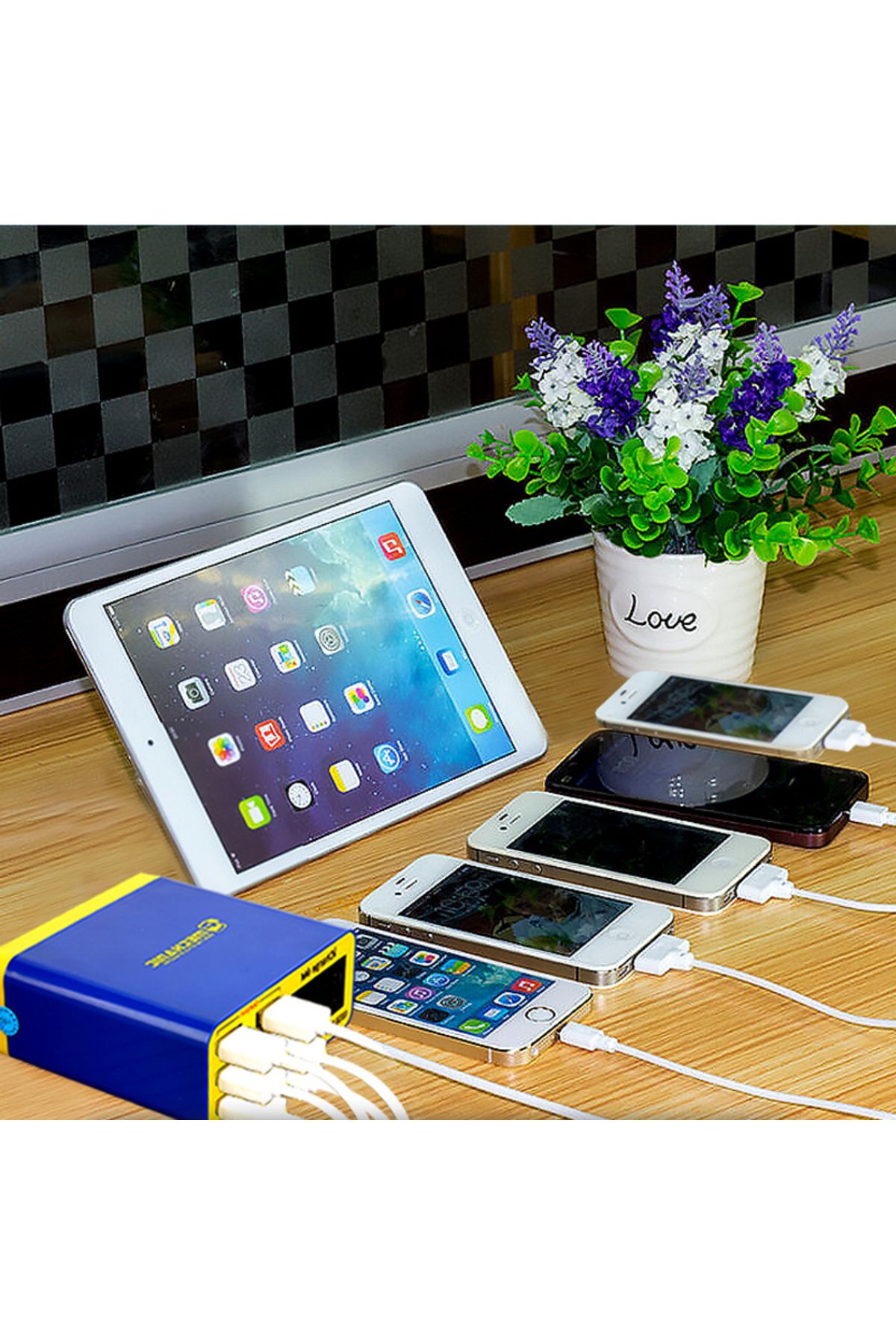 MECHANIC-US PLUG iCharge 6M USB 6-port charger fast charge smart digital display multi-port porous f 4