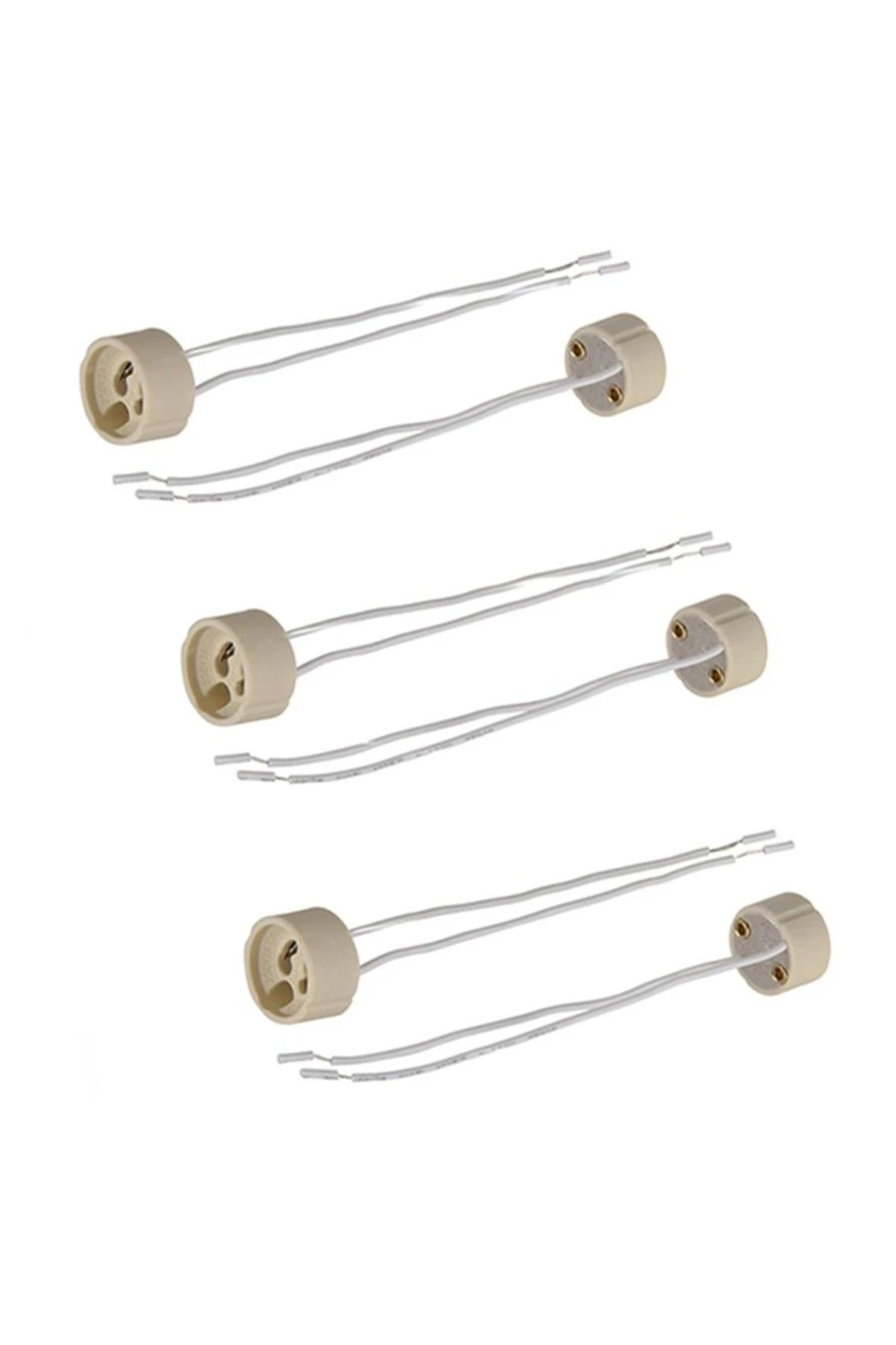 Choice-10pcs 10-50pcs 15cm Gu10 Led Bulb Holder Halogen Lamp Holder Led Lamp Holder Ceramic Body Wiring Soc 6