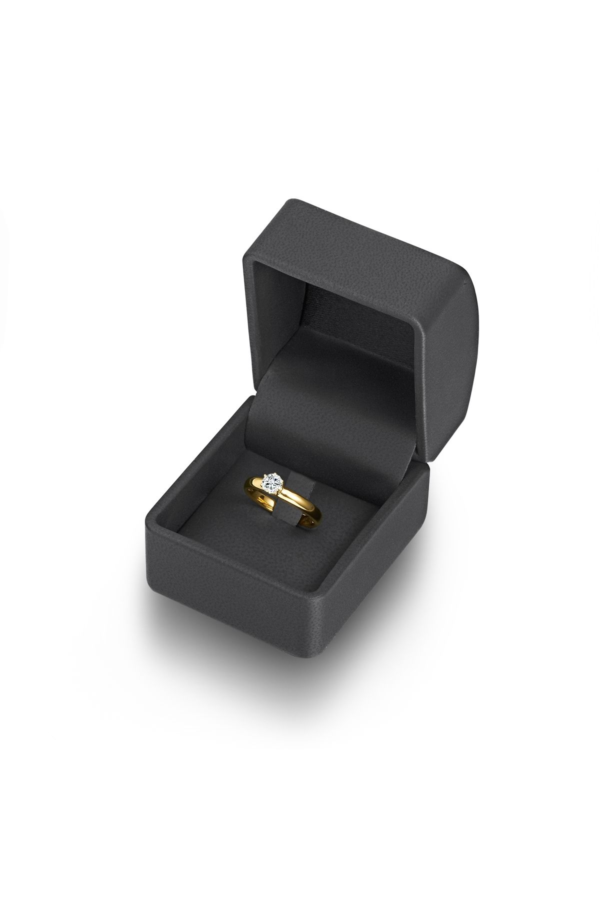 Trilani-Silberring Yüzük Sterling Silber gelbgold Zirkonia weiß 4