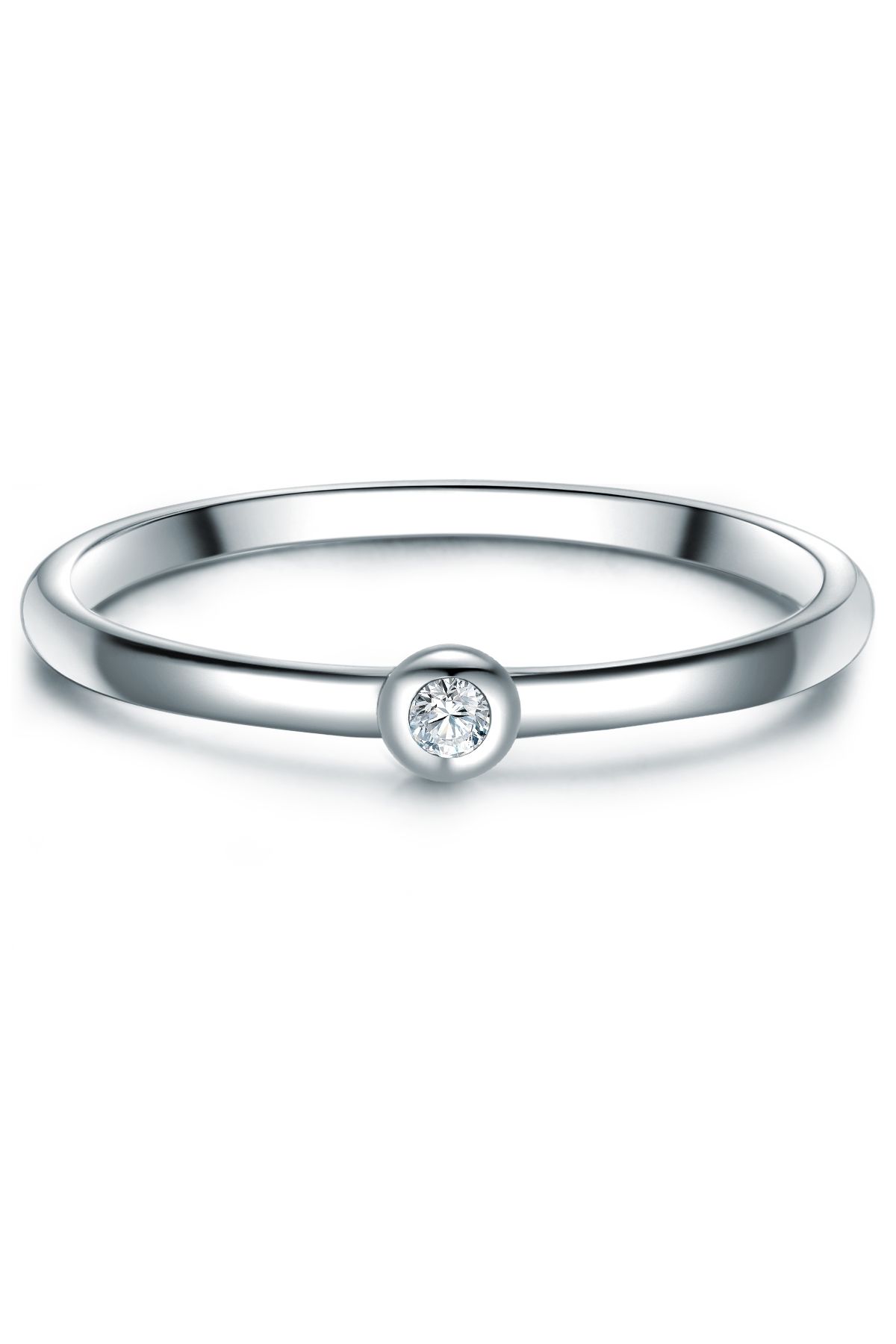 Trilani-Silberring Ring Sterling Silber Zirkonia weiß 1