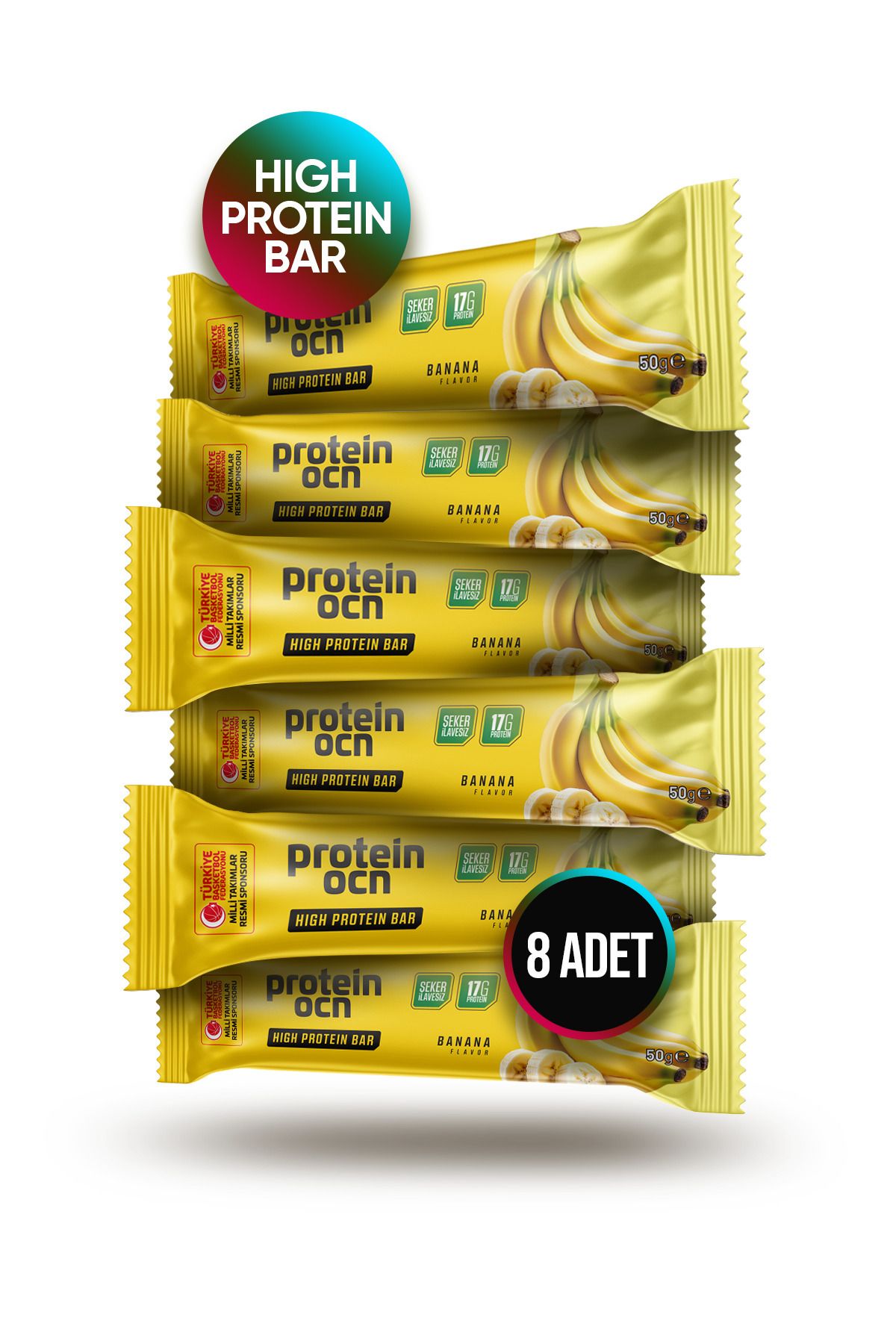 Proteinocean Protein Bar - Banana Dream Aromalı - 50g X 8 Adet